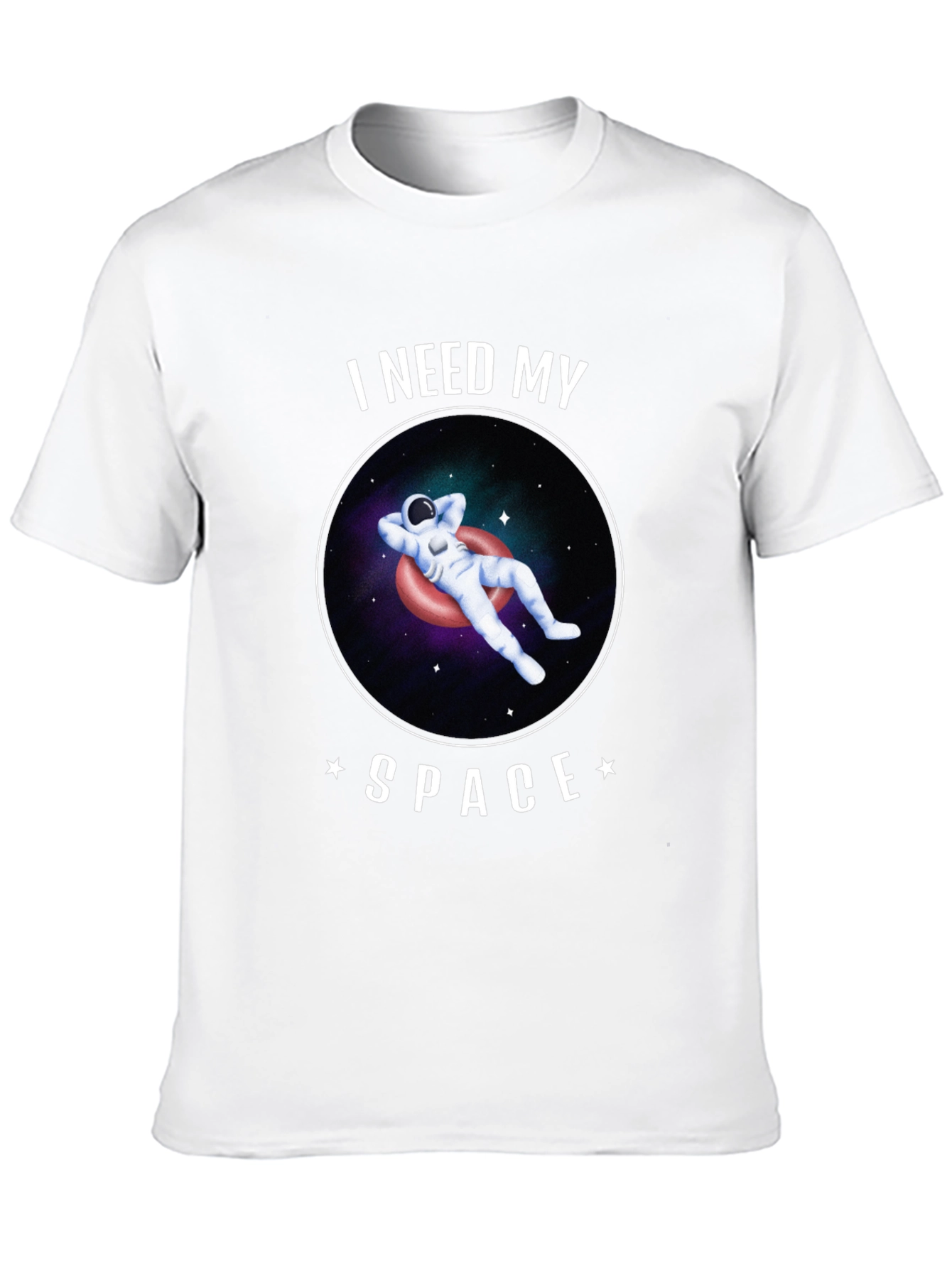 Black I Need My Space Astronaut Graphic T-Shirt view 10