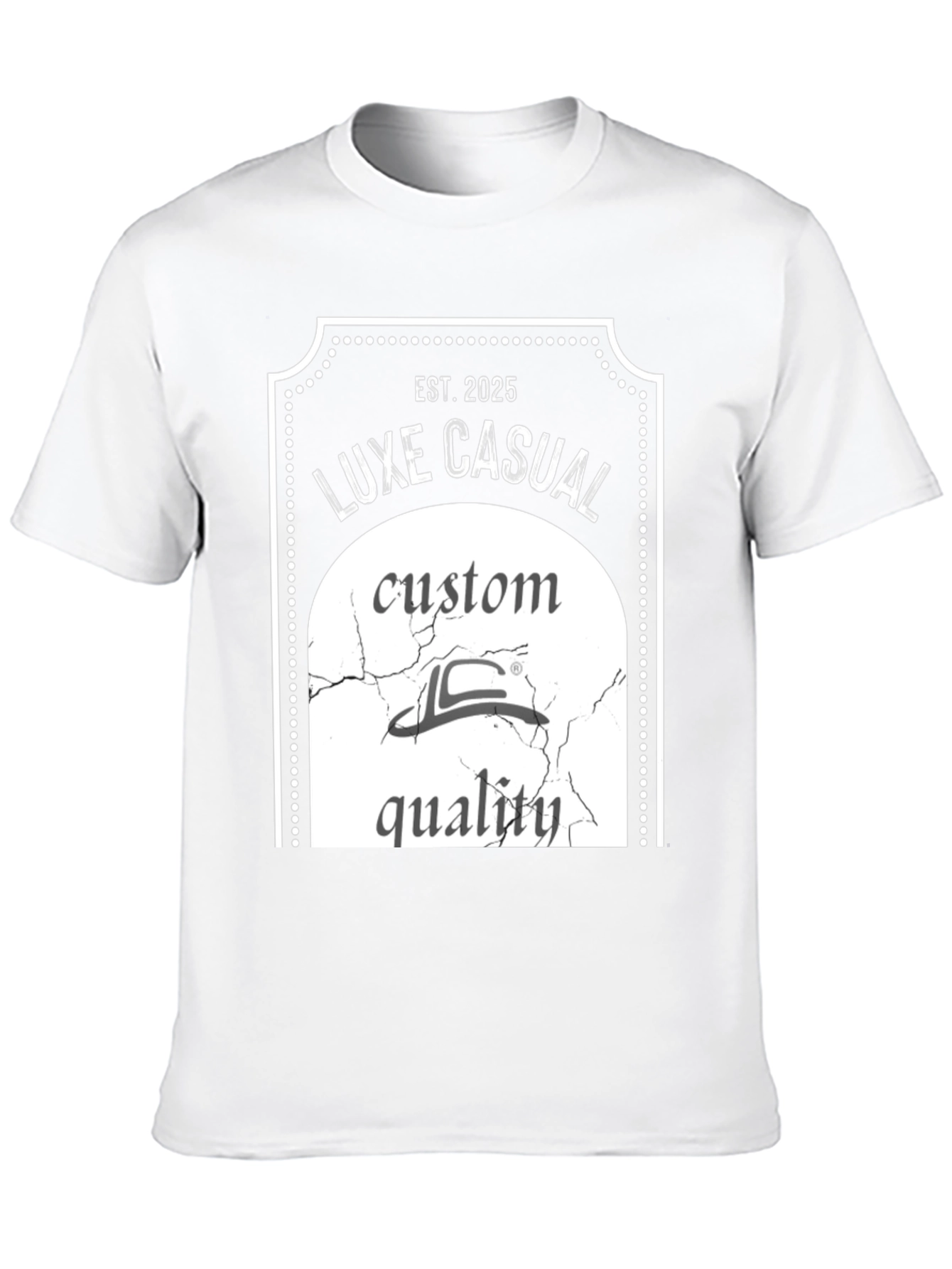 Black Luxe Casual Est. 2025 Graphic T-Shirt view 10