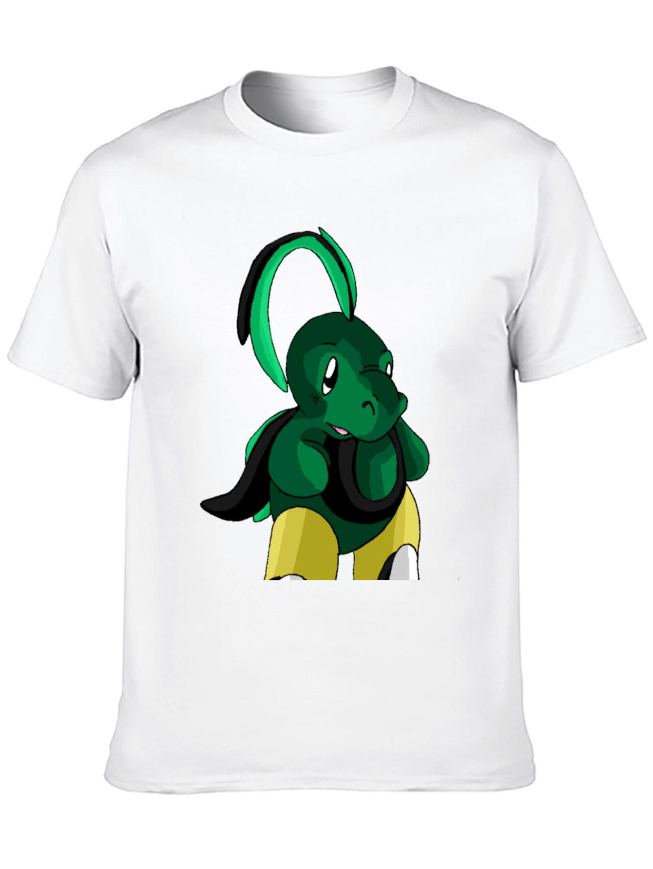 Black Cool Turtle Cartoon Graphic Black T-Shirt view 10