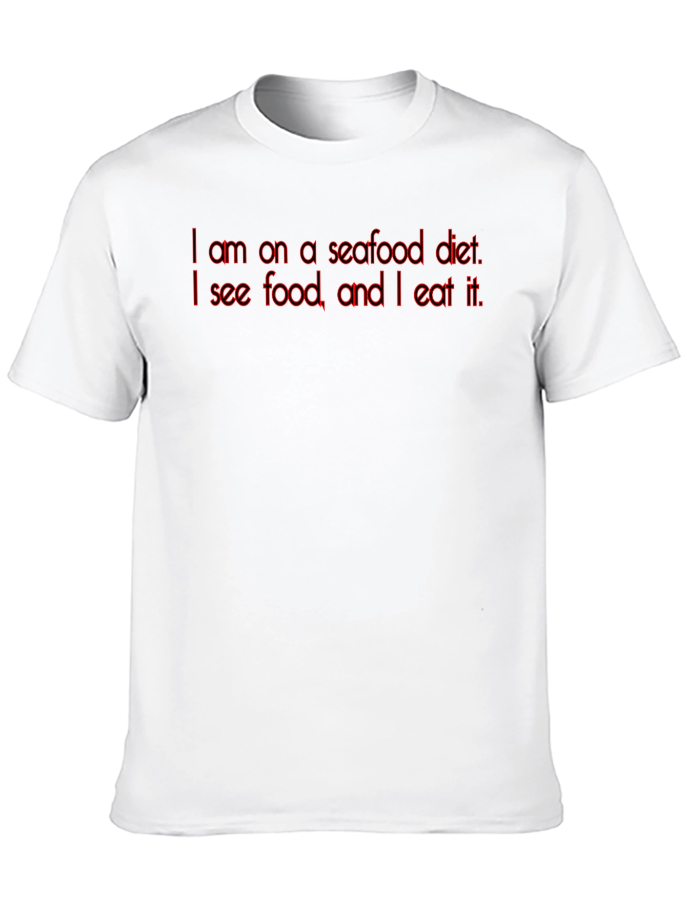 Black Seafood Diet Funny T-Shirt view 10