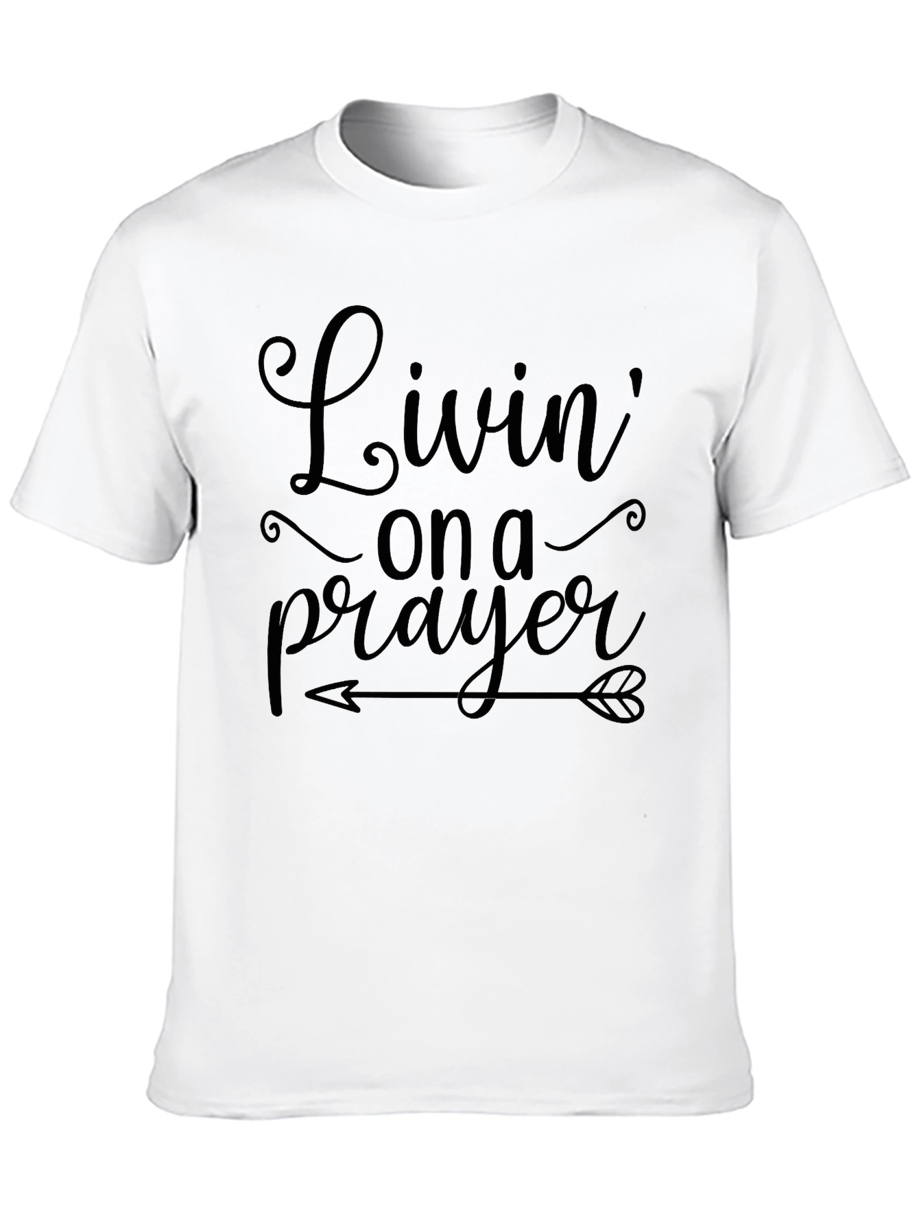 Black Livin' on a Prayer Graphic T-Shirt - Soft Cotton Tee view 10