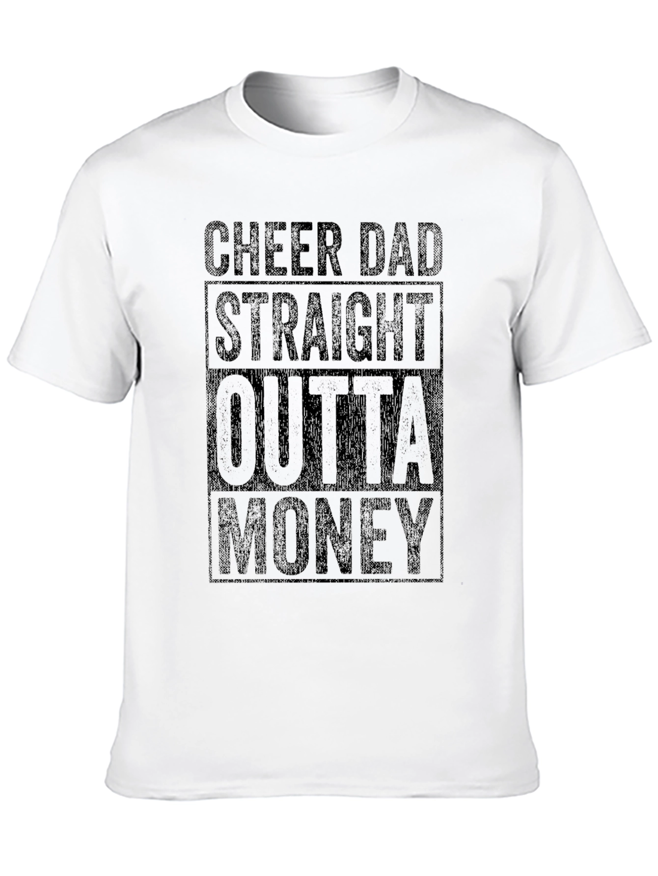 Cheer Dad Straight Outta Money Black Tee - 10