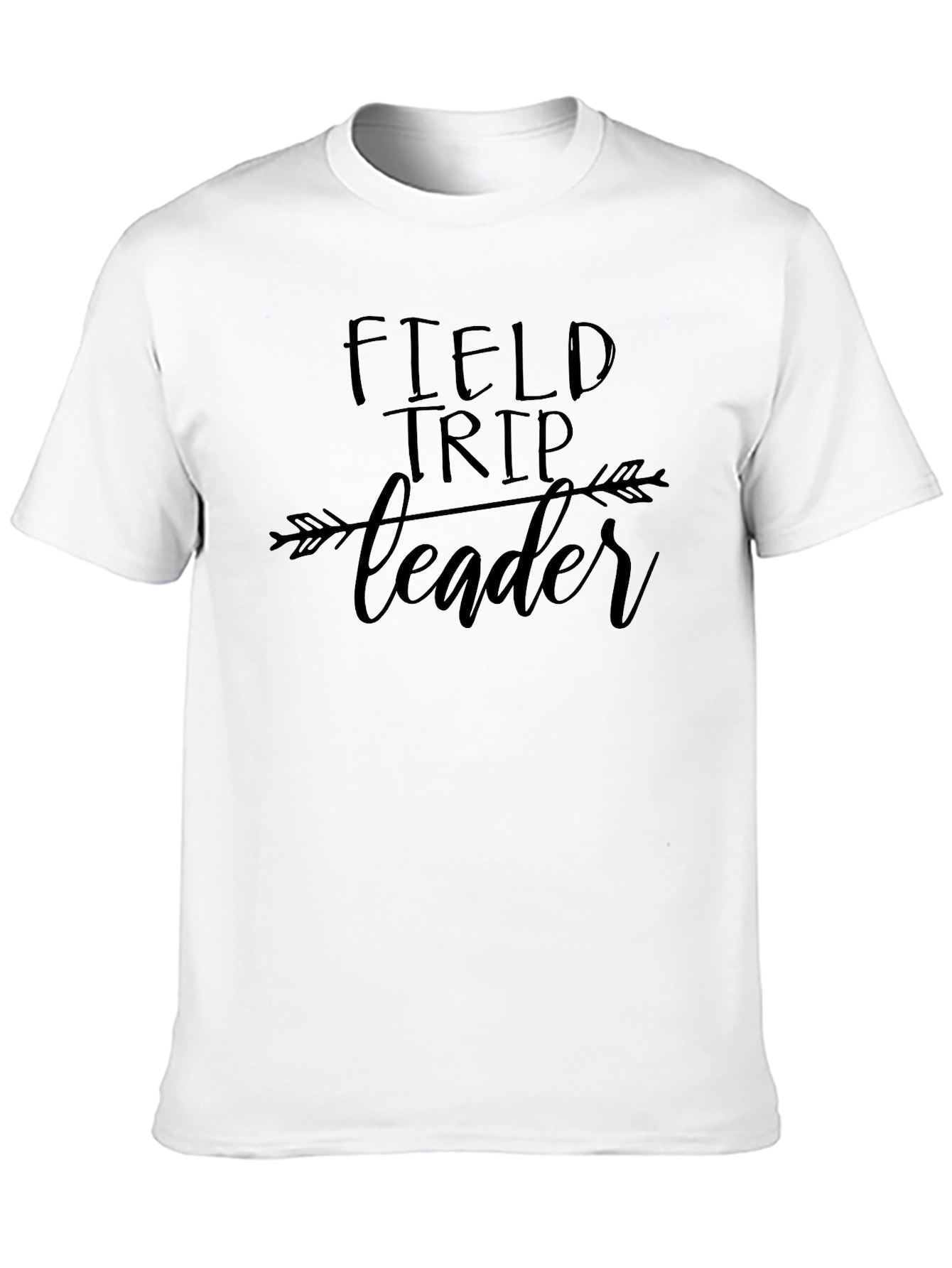 Black Field Trip Leader Arrow Design Black T-Shirt view 10