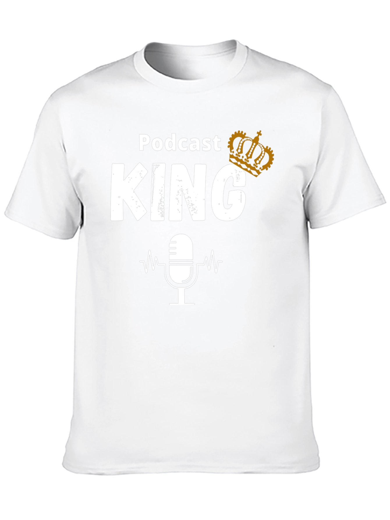 Black Podcast King T-Shirt: Microphone Graphic Tee view 10