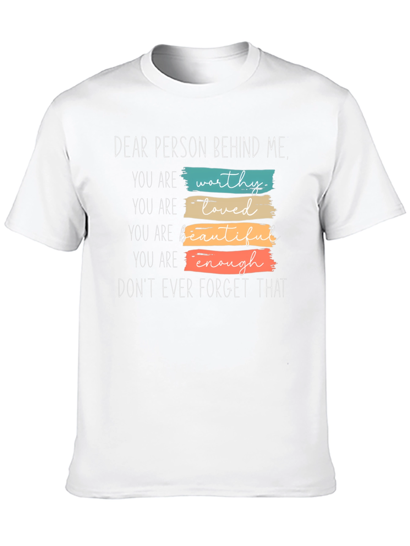 Black Inspirational Graphic Tee - "Dear Person Behind Me" view 10