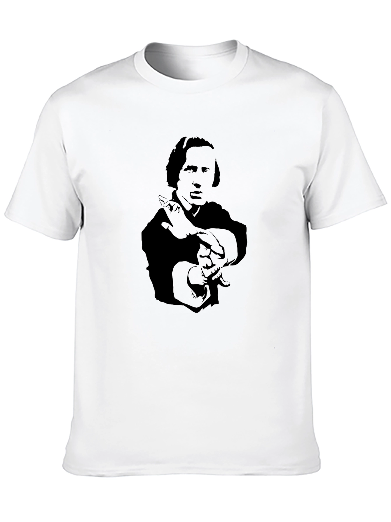 Black Graphic Tee - Retro Silhouette Design - 10