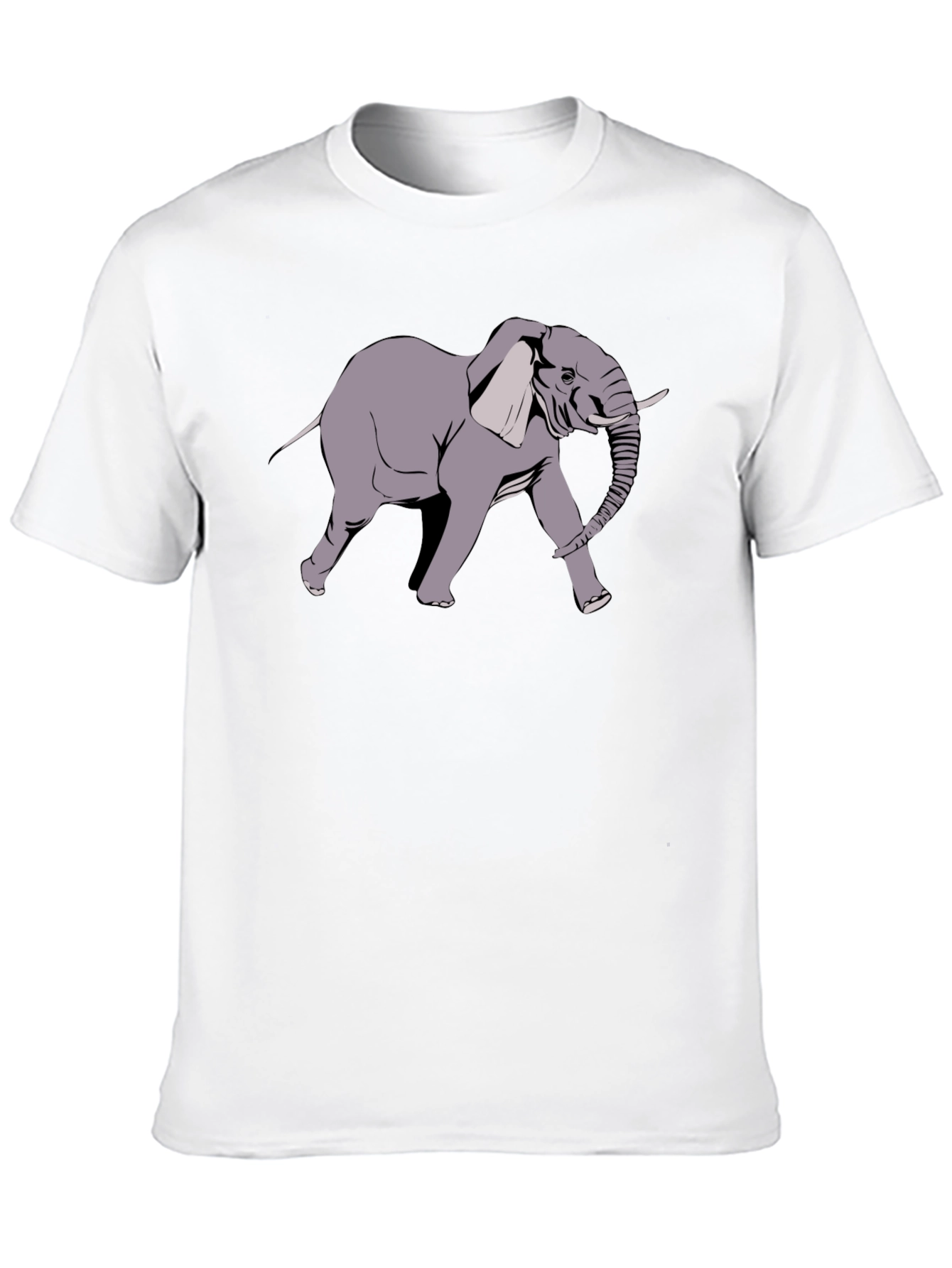 Black Elephant Graphic Print Black T-Shirt view 10