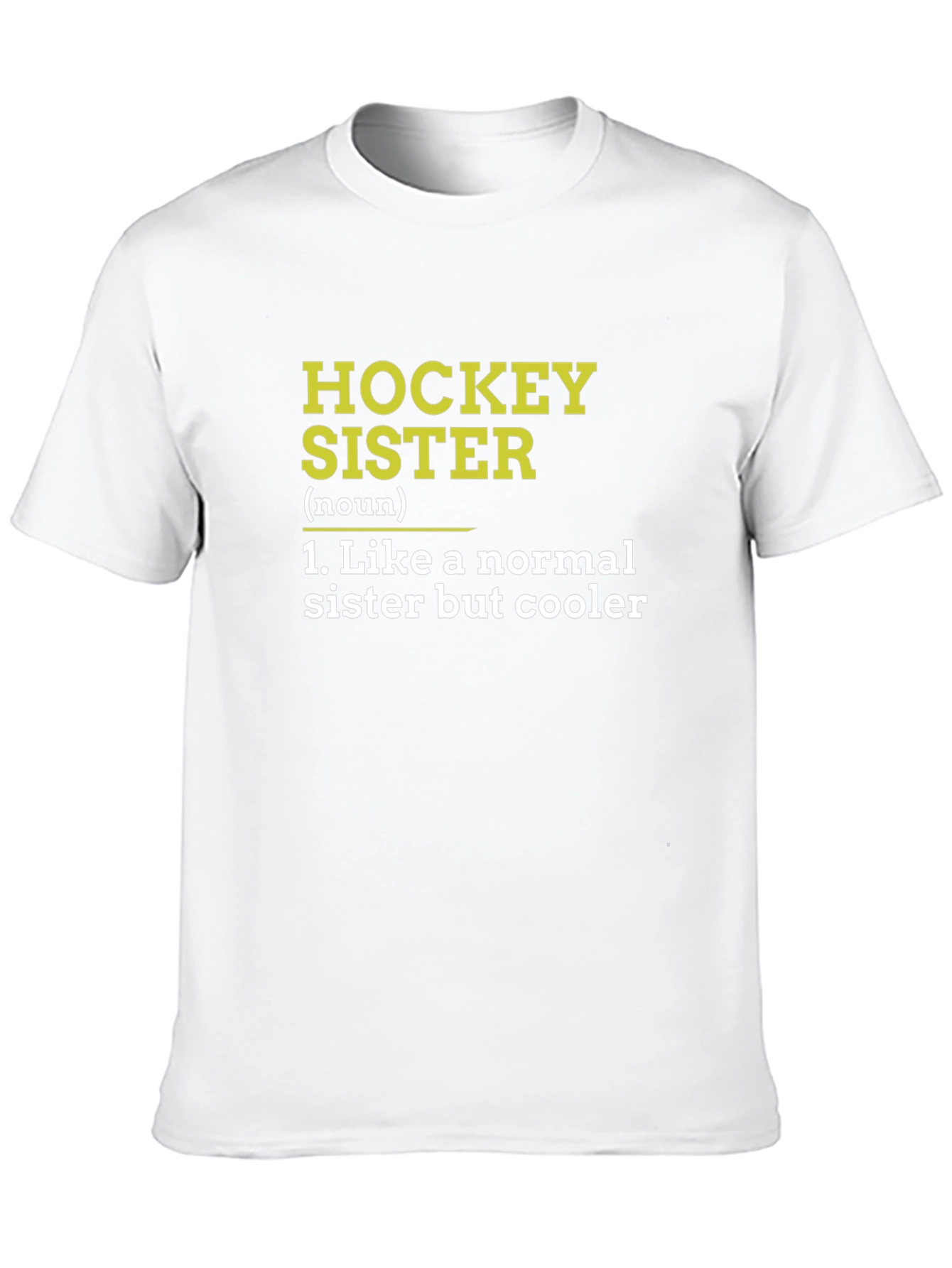 Black Hockey Sister Definition Black T-Shirt view 10