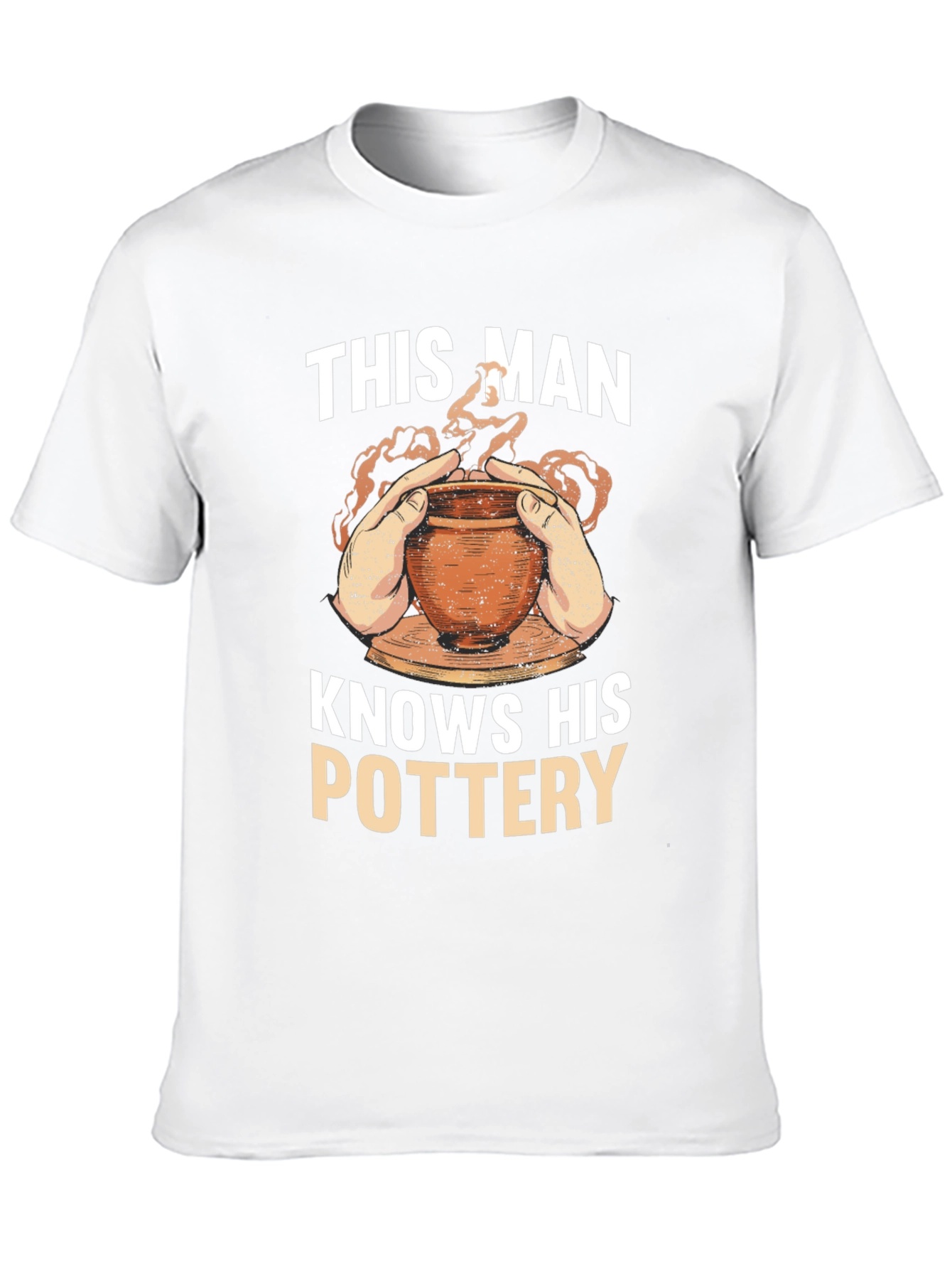 Black Pottery Enthusiast T-Shirt - 'This Man Knows His Pottery' view 10
