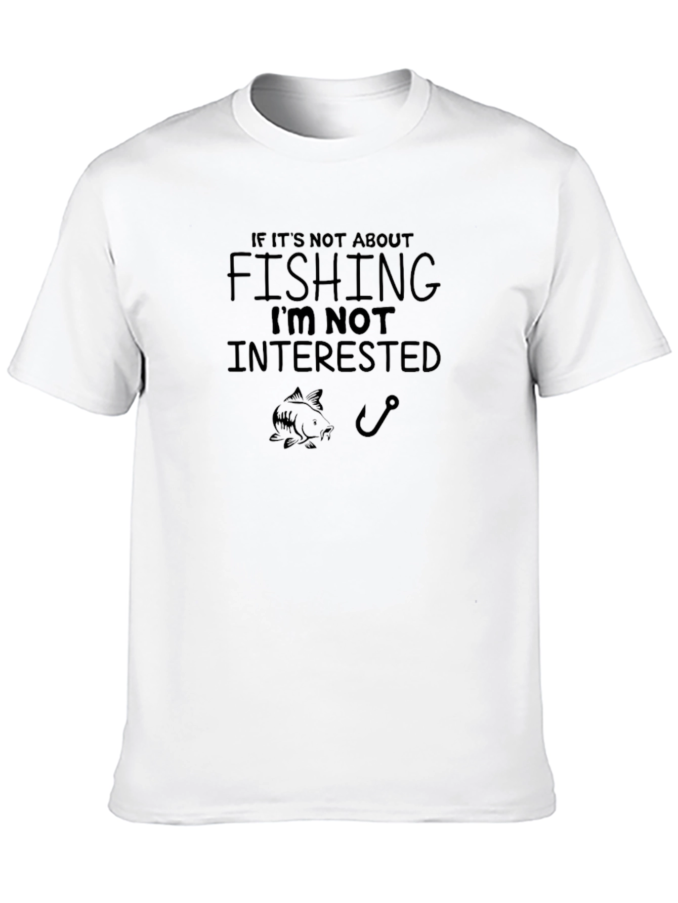 Black Fishing T-Shirt - If It's Not About Fishing Graphic Tee view 10