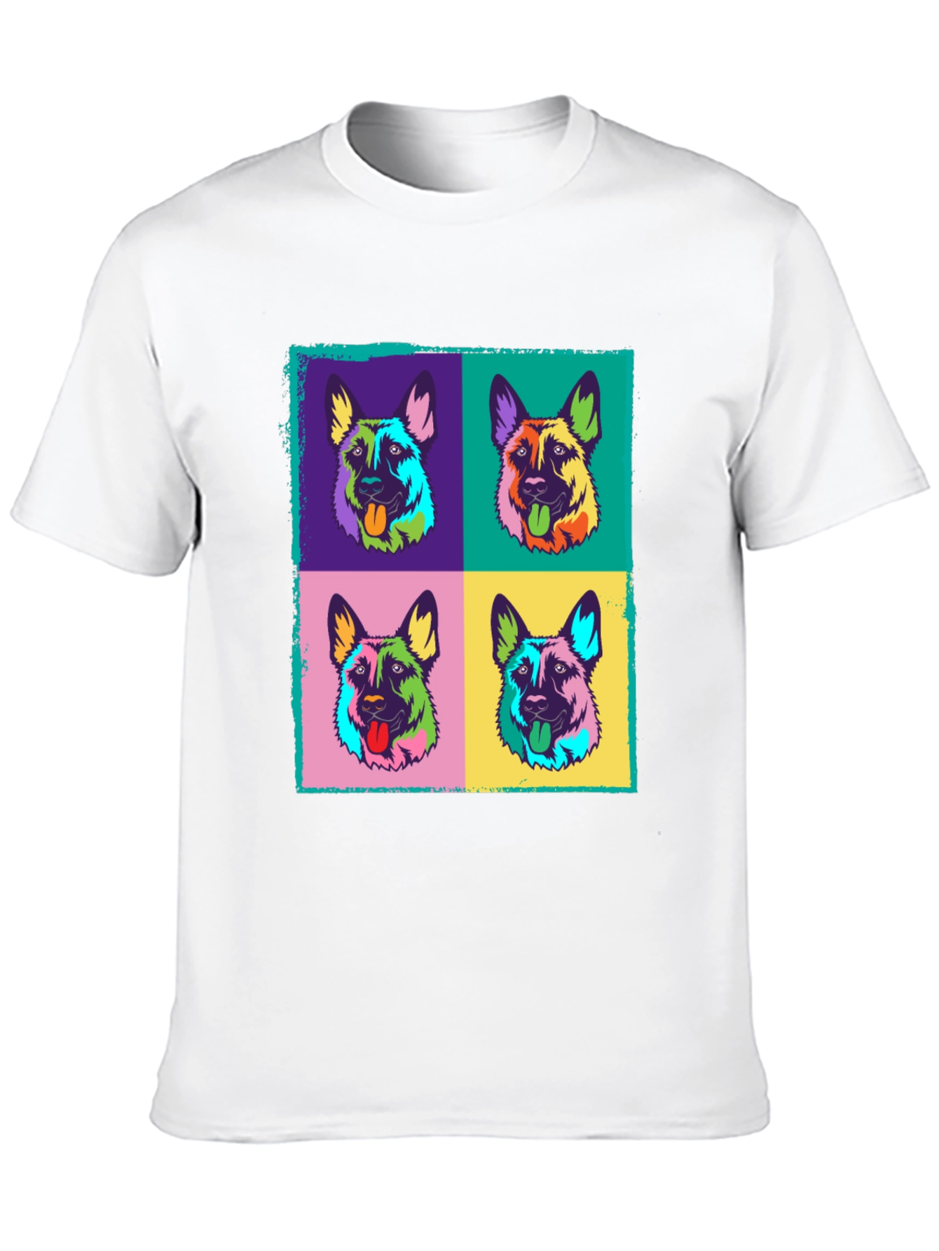 Black Pop Art Dog Print T-Shirt view 10