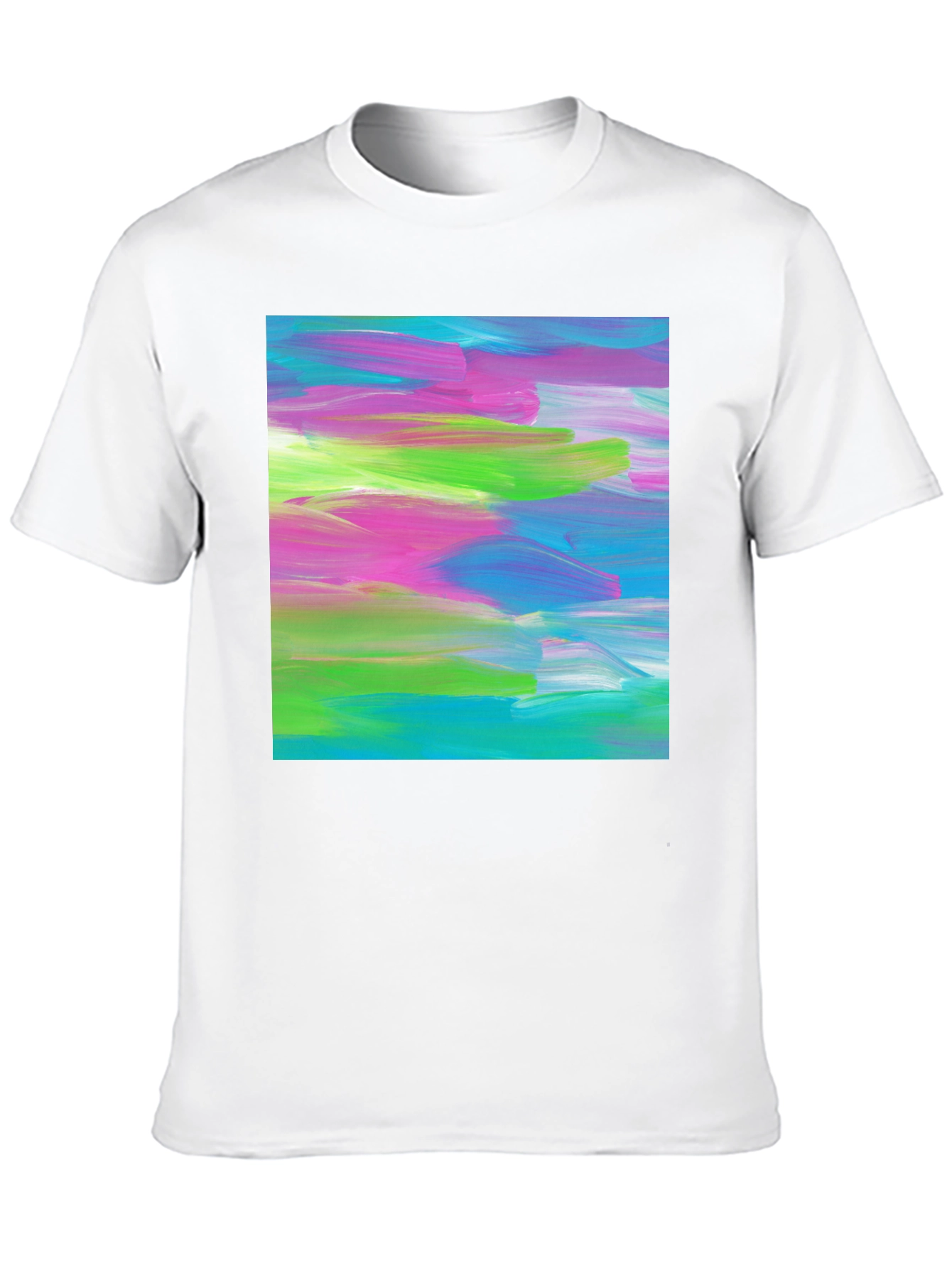Black Abstract Art Graphic Tee - Modern Brushstroke T-Shirt view 10