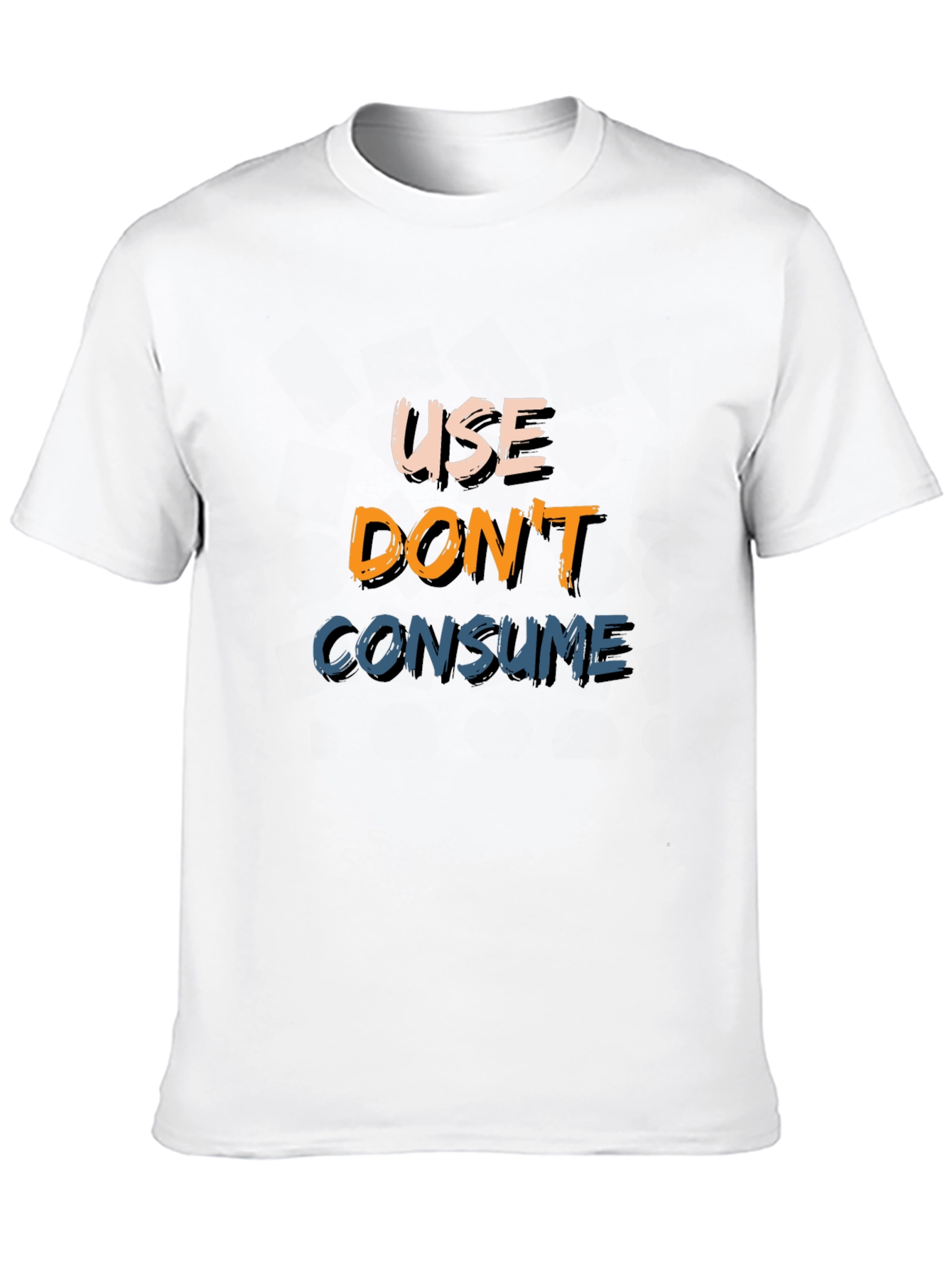 Black Use Don't Consume Black Graphic Tee view 10