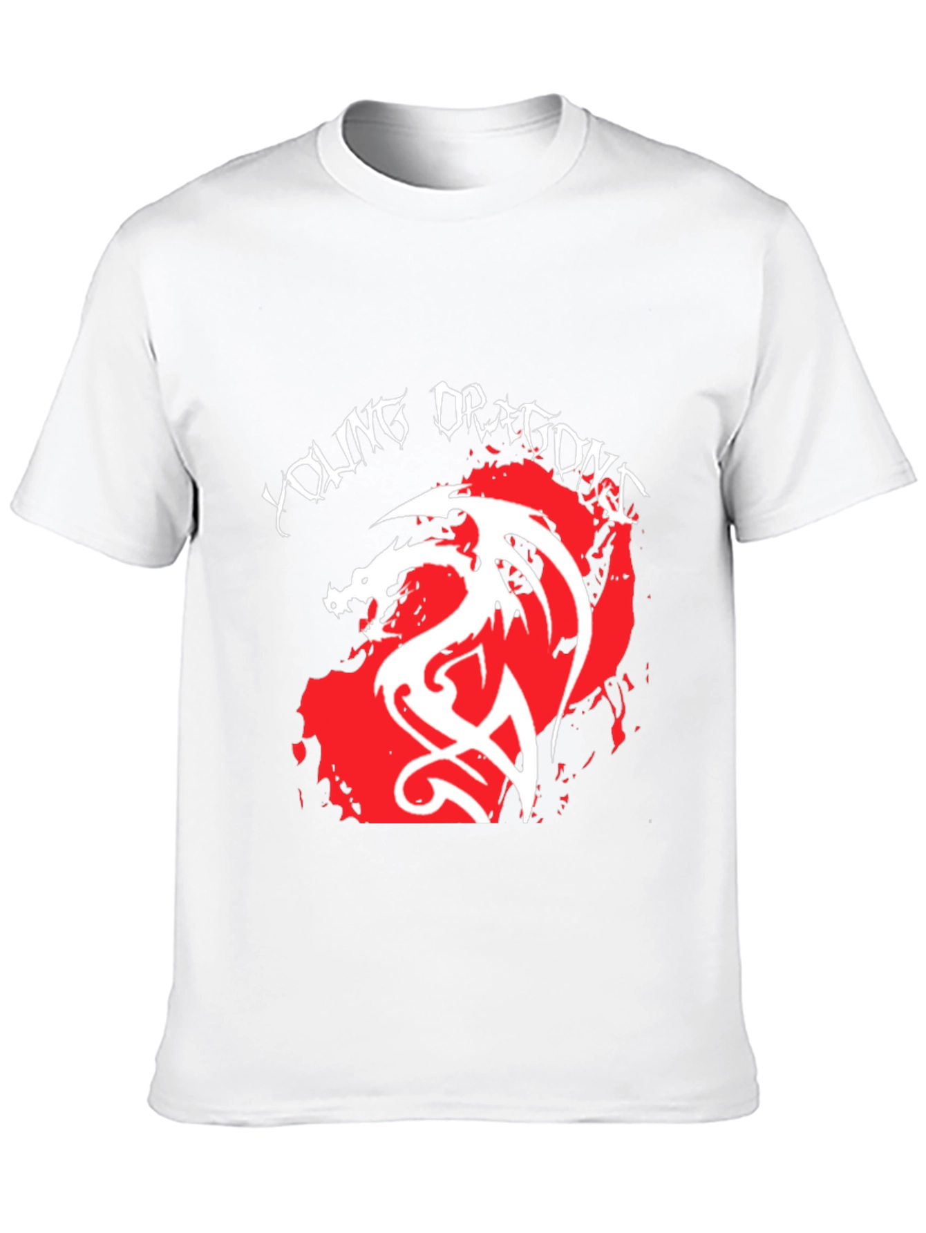 Black Young Dragons Graphic Tee - Black Cotton Blend T-Shirt view 10