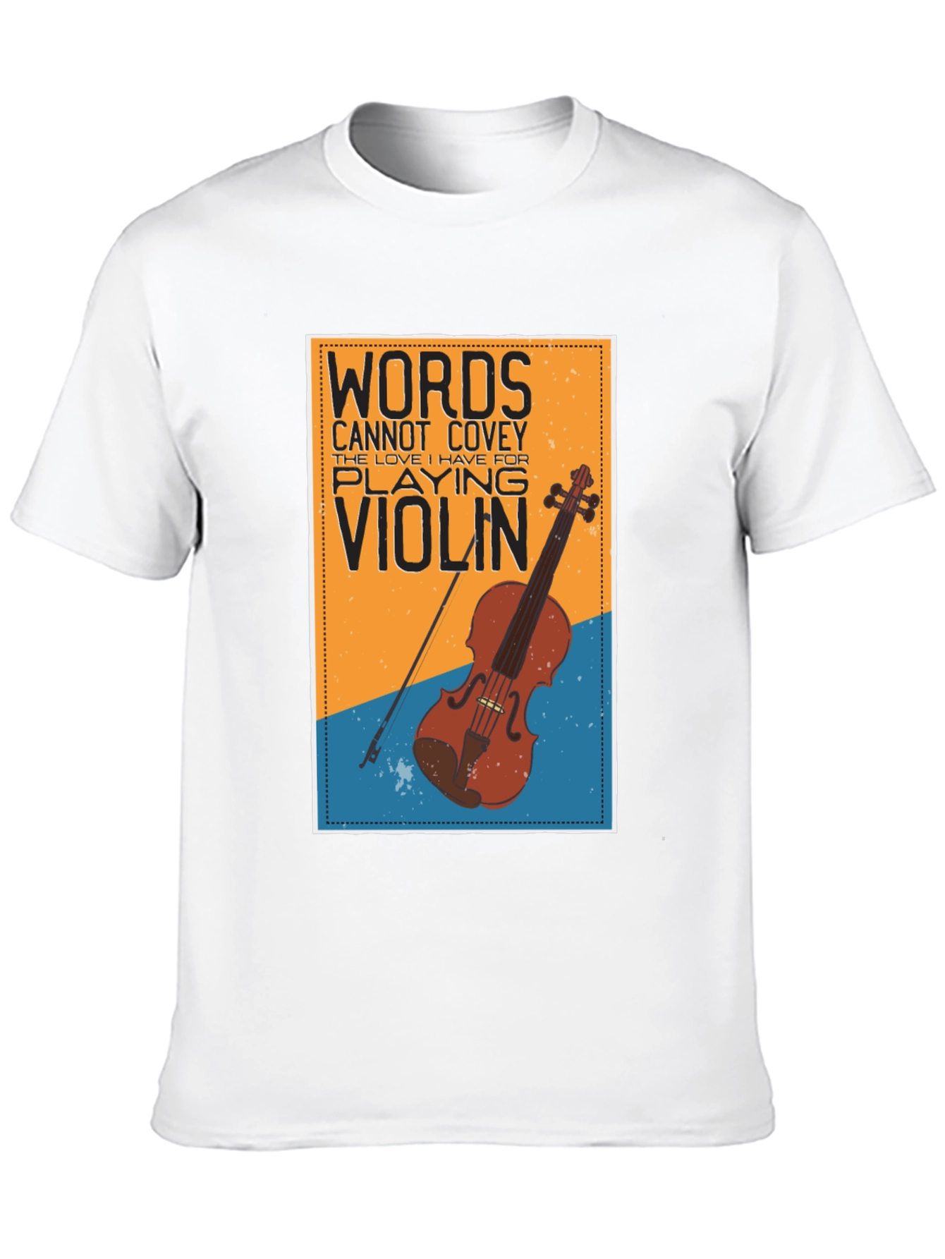 Black Words Cannot Covey Violin T-Shirt view 10