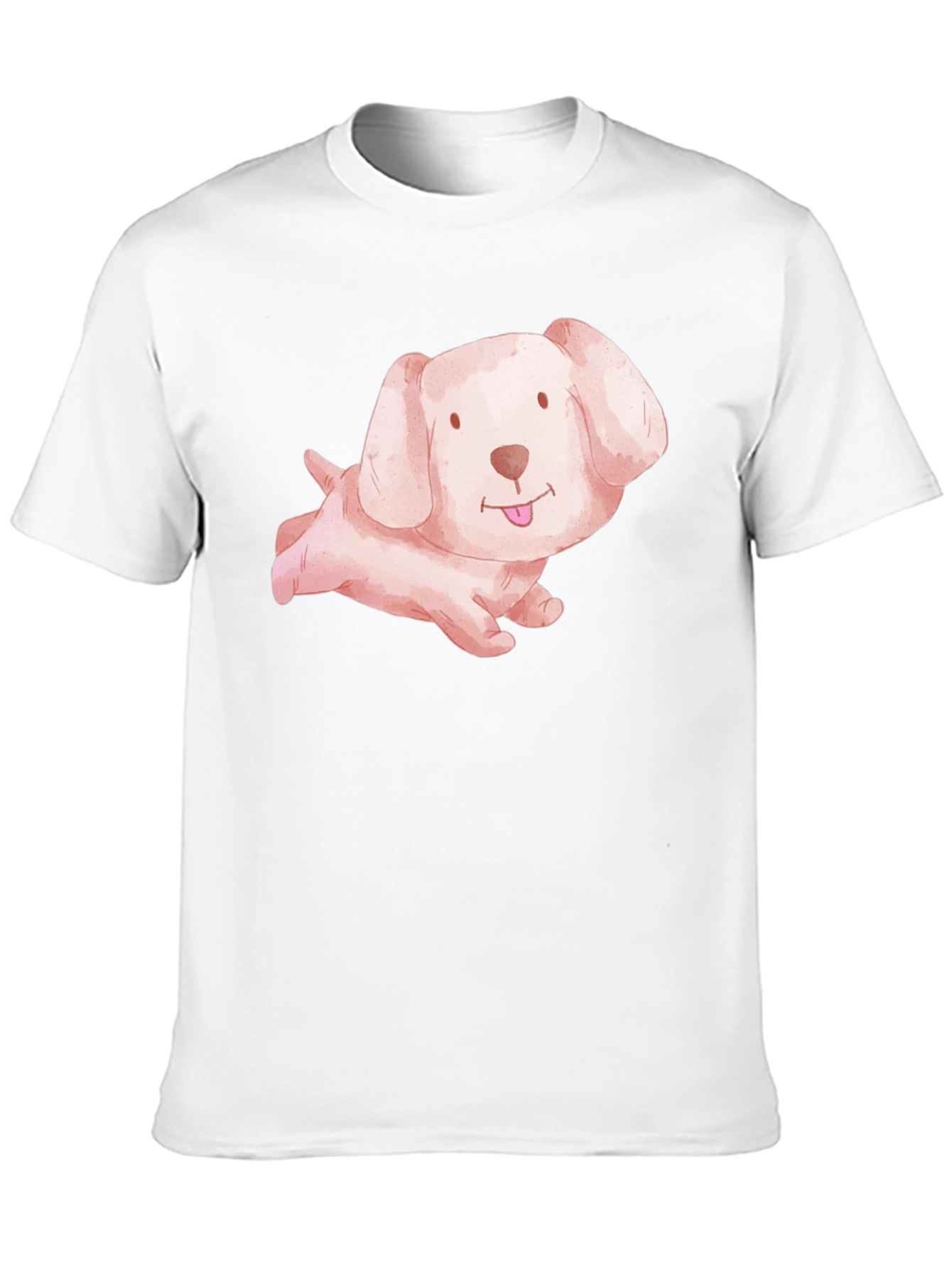 Black Cute Puppy Dog Black T-Shirt view 10