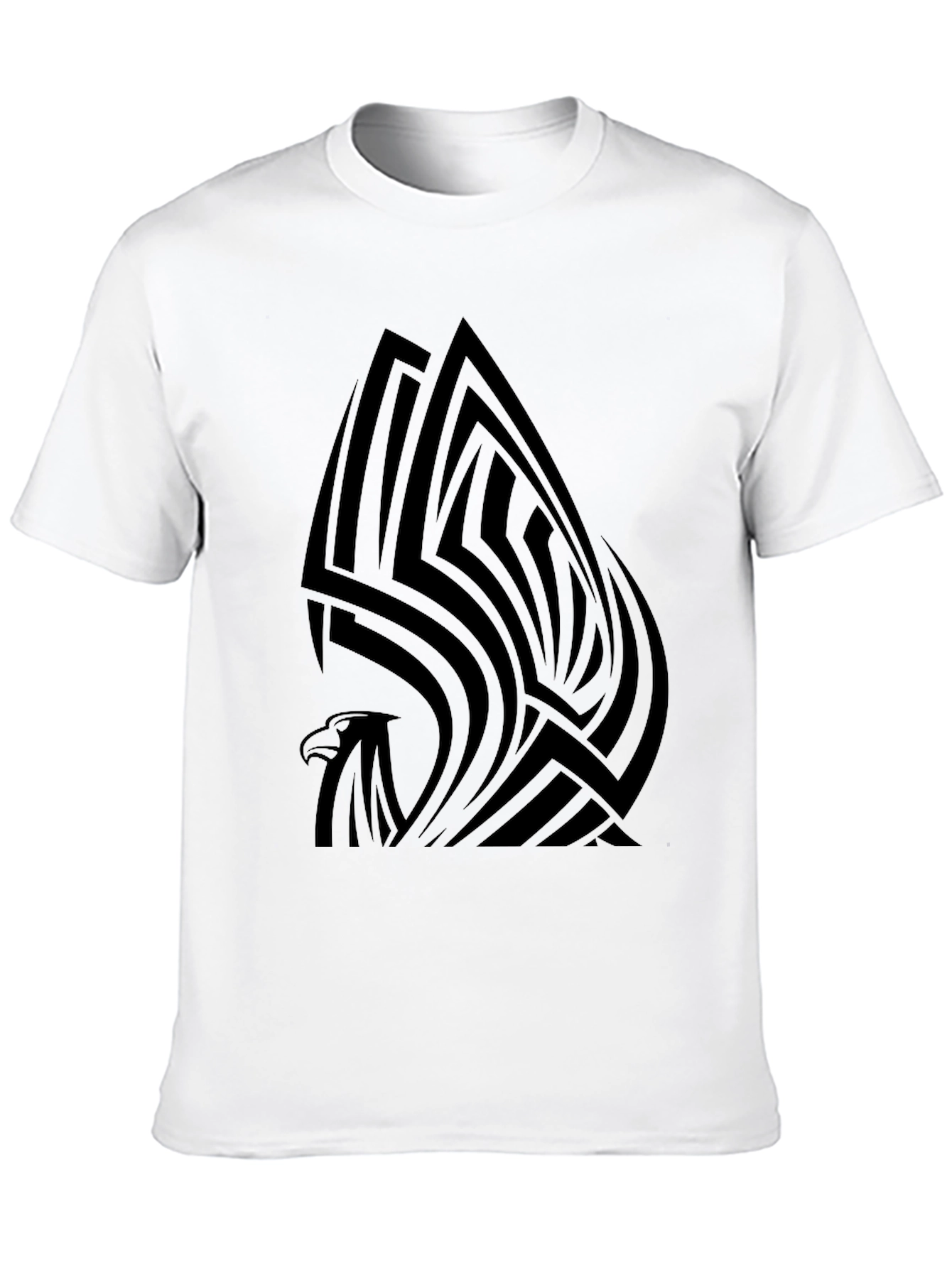 Black Tribal Eagle Graphic Tee - Stylish Men's Black T-Shirt view 10