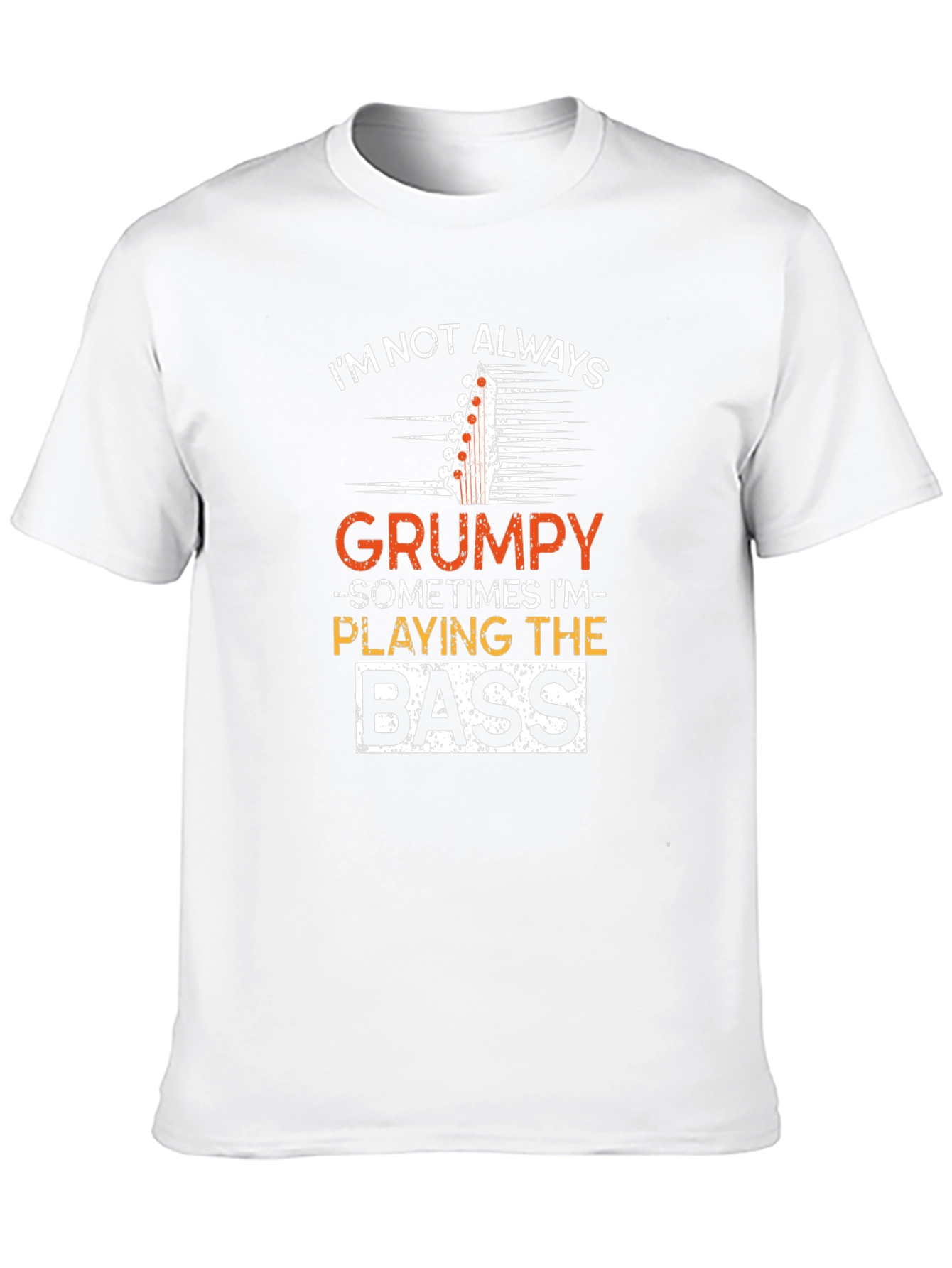 Black Grumpy Bass Player T-Shirt - Musician Humor Tee view 10