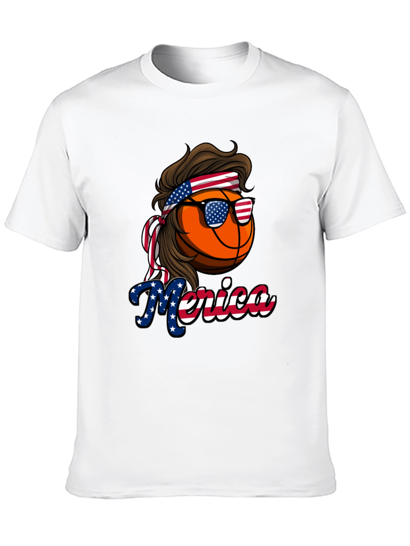 Black Basketball Merica T-Shirt, Patriotic Tee view 10