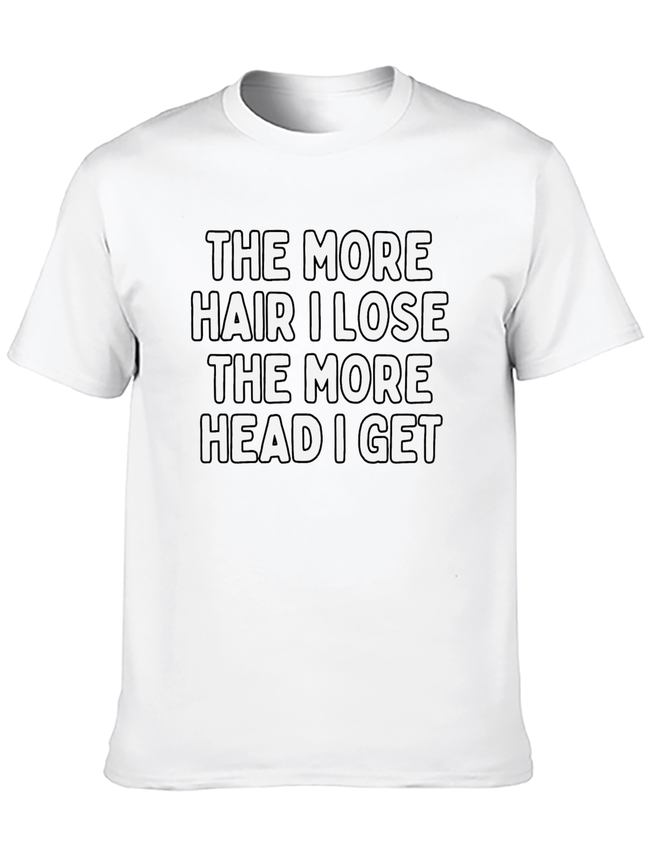 Black Funny Bald Humor Graphic T-Shirt view 10