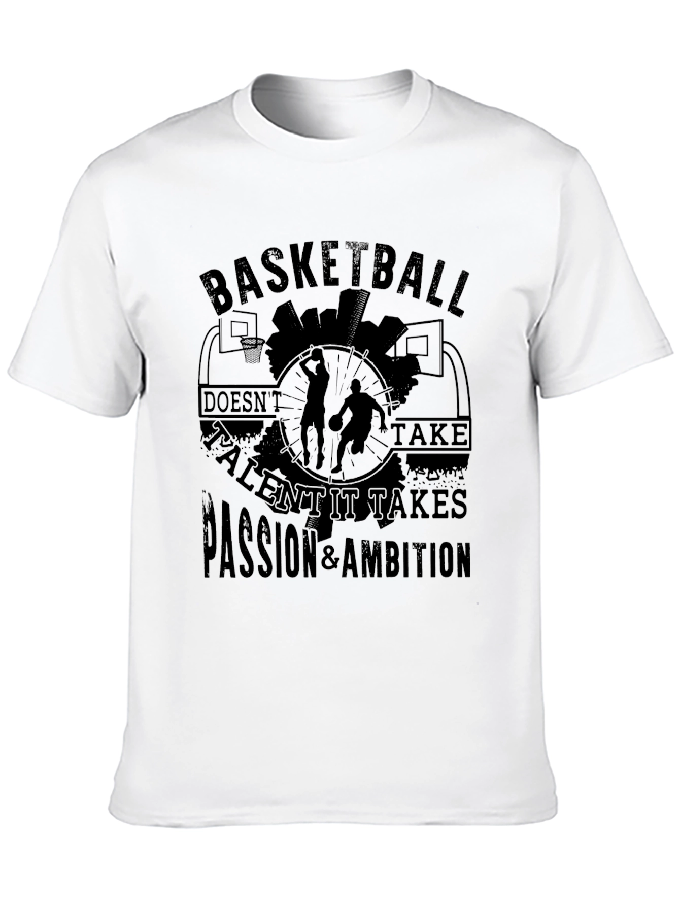 Black Basketball Passion & Ambition Graphic Tee view 10