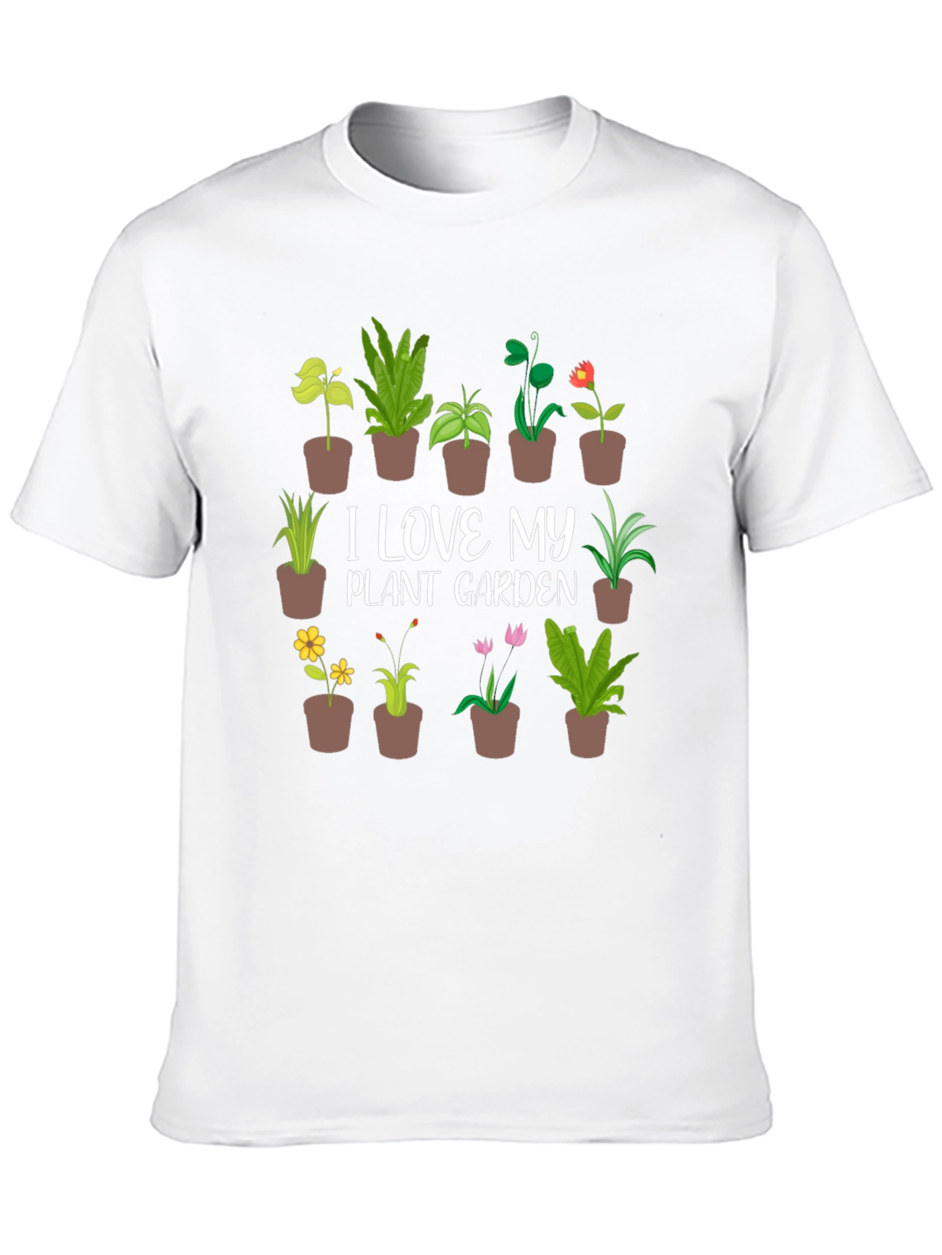 Black Plant Garden T-Shirt - I Love My Plant Garden Tee view 10