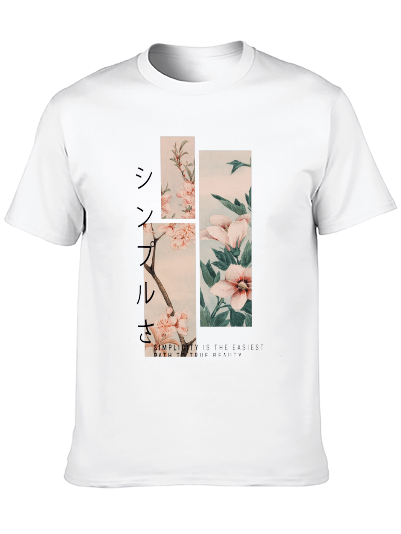 Floral Simplicity Graphic T-Shirt - Black - 10