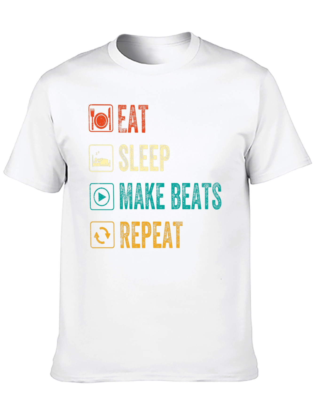 Black Eat Sleep Make Beats Repeat T-Shirt view 10