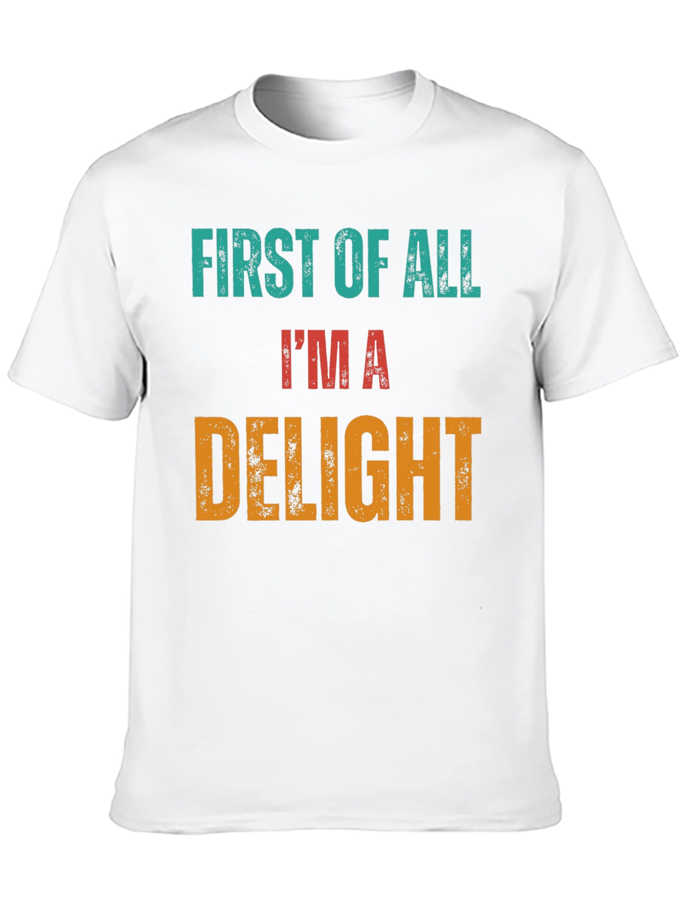Black First Of All I'm A Delight Novelty Tee view 10