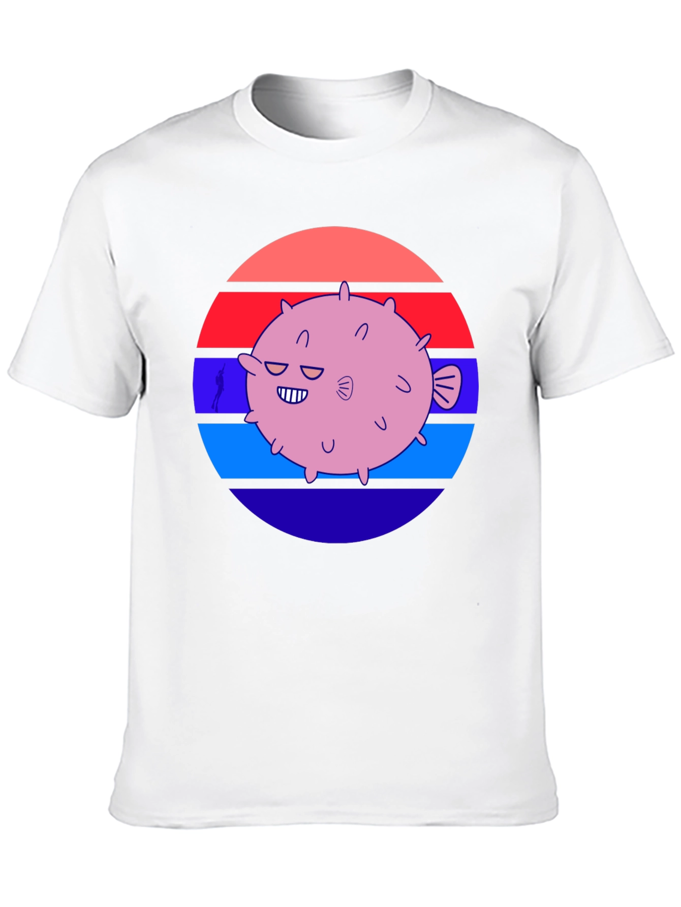 Black Puffer Fish Graphic Tee - Retro Style view 10