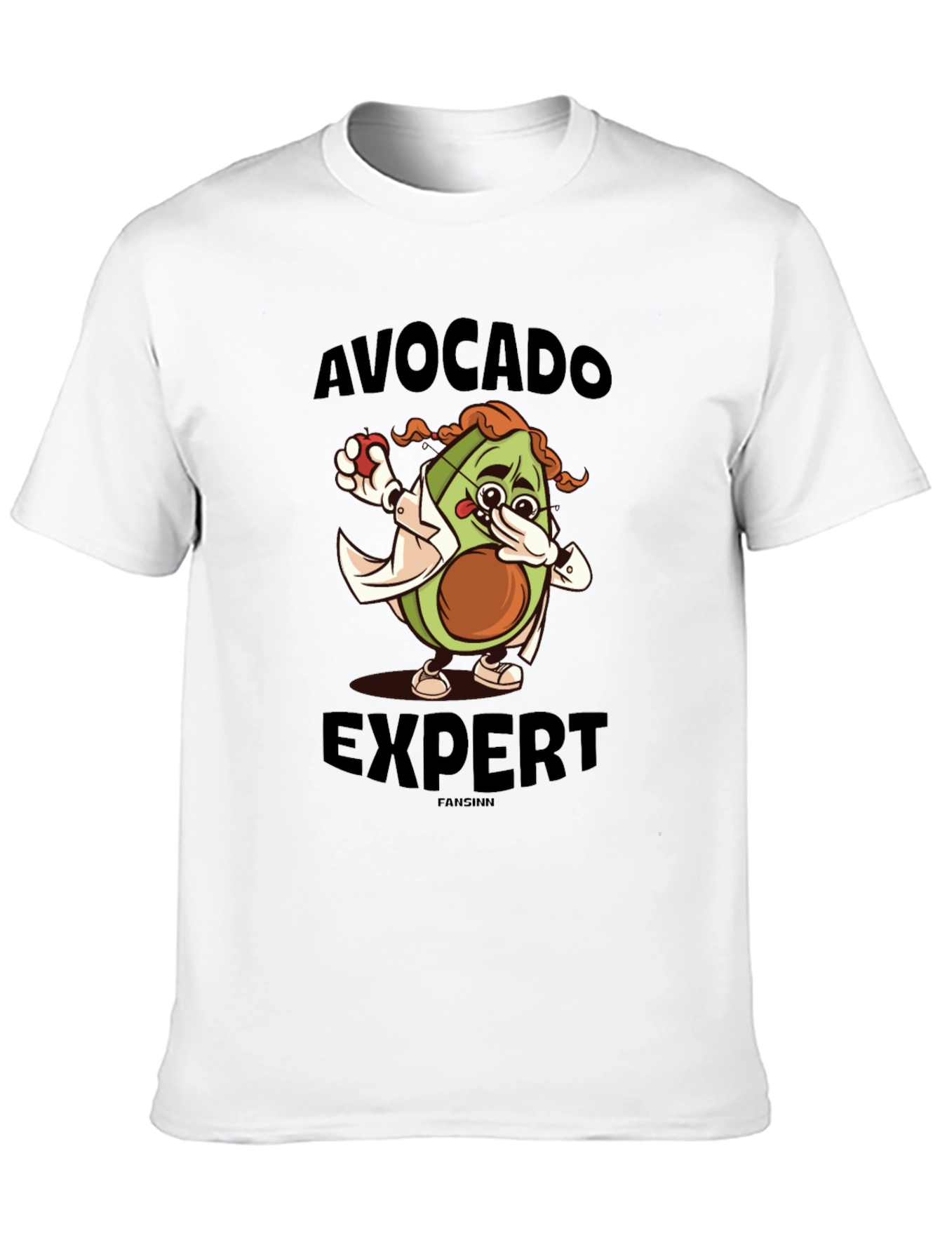 Black Avocado Expert Funny T-Shirt view 10
