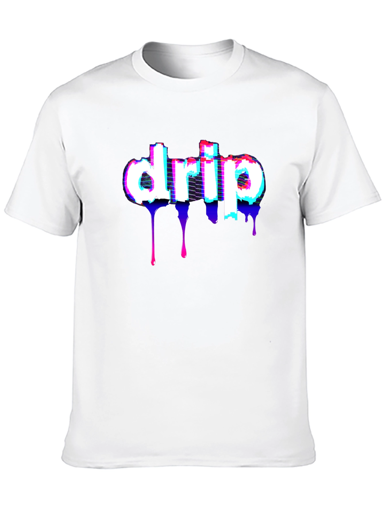 Black Drip Glitch T-Shirt - Stylish Black Tee view 10
