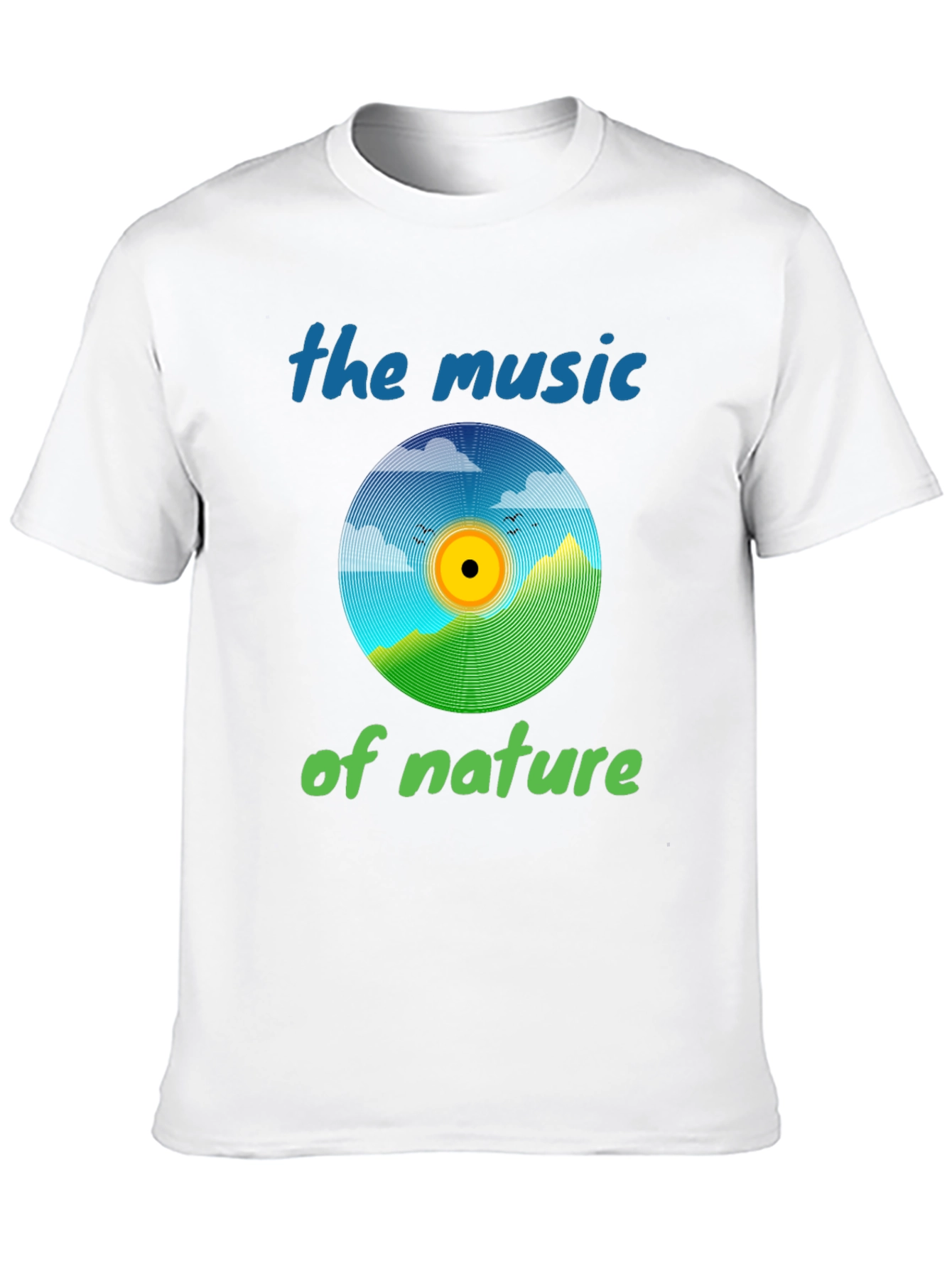 Black Nature Music T-Shirt - Eco-Friendly Design view 10