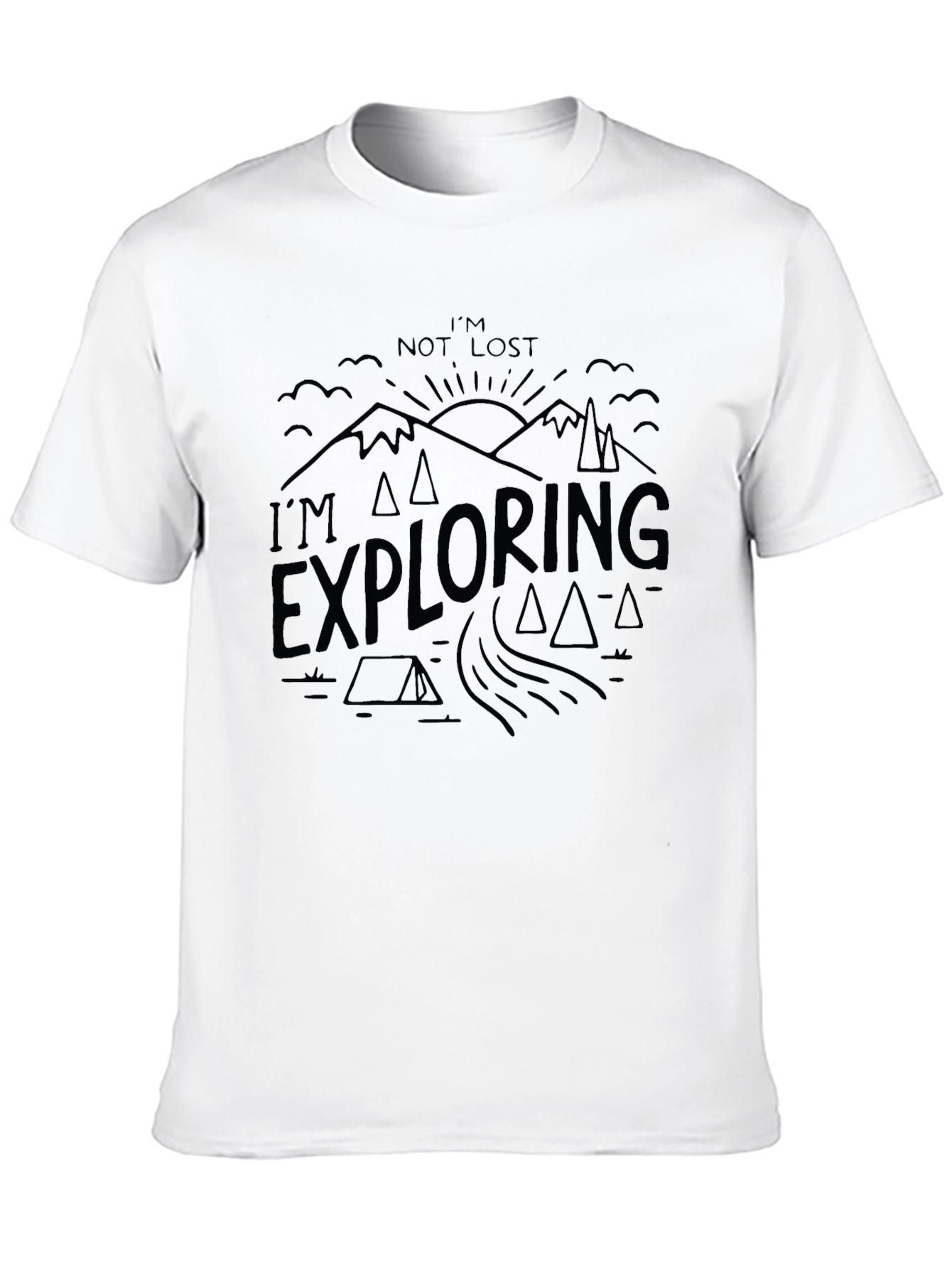 Black I'm Exploring Graphic T-Shirt - Adventure Awaits! view 10