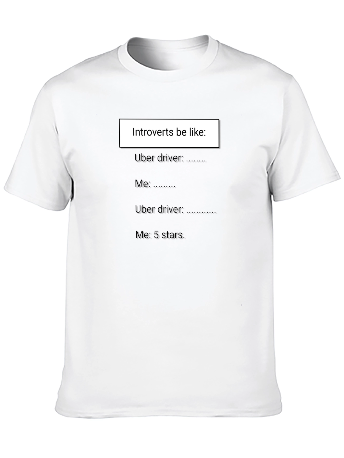 Black Introvert Uber Driver T-Shirt view 10