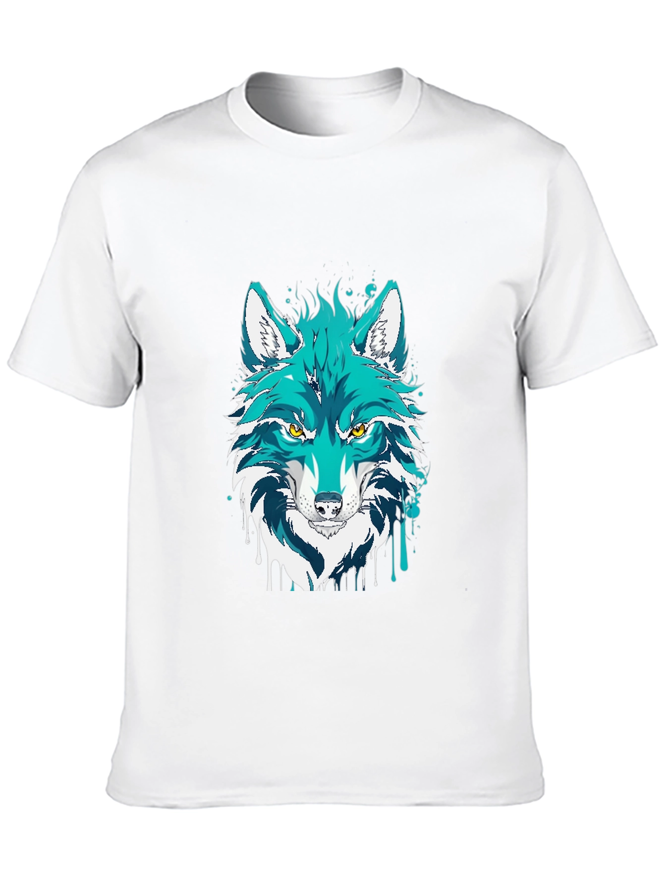 Black Wolf Graphic Print Black T-Shirt view 10