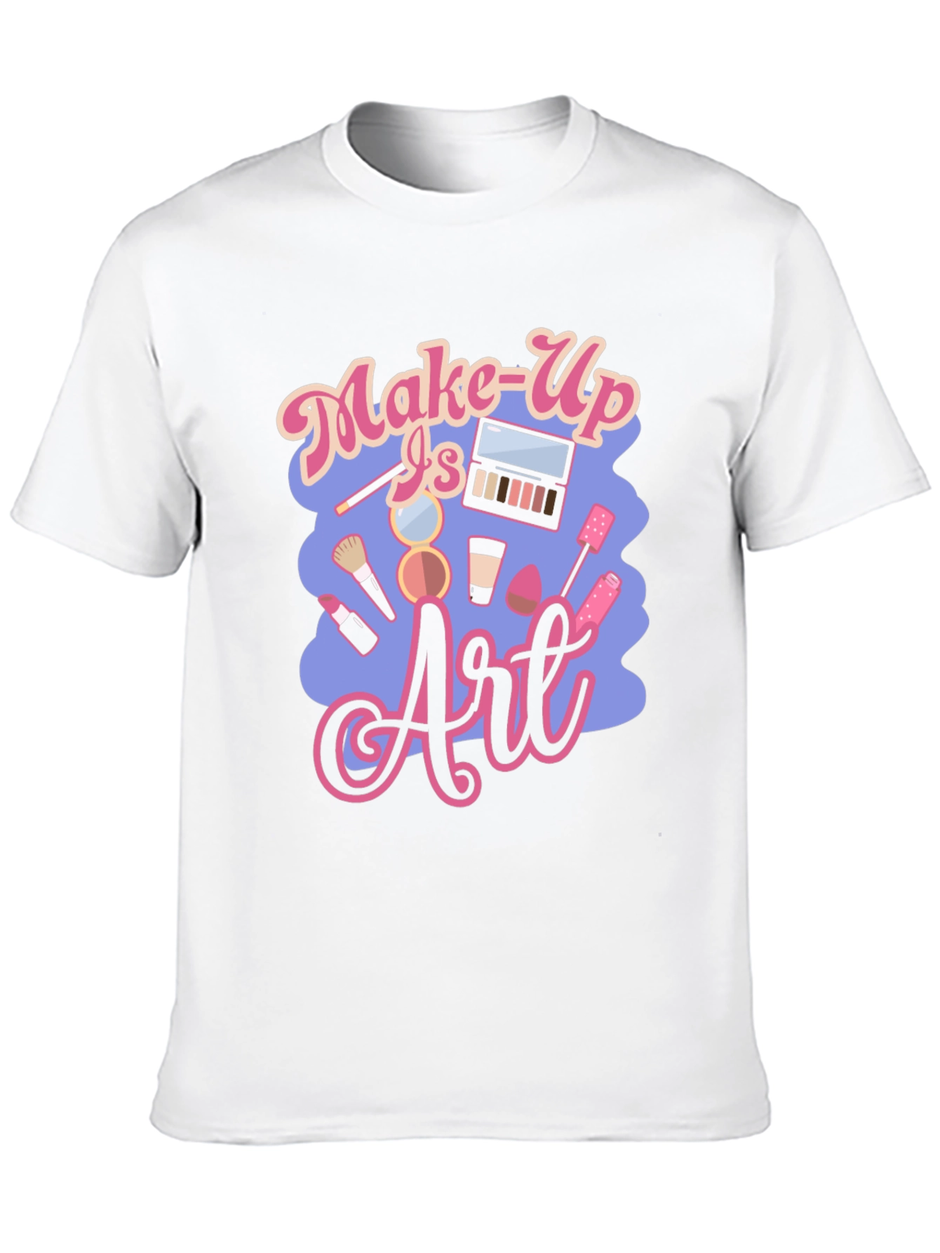 Black Make-Up Is Art Black T-Shirt view 10