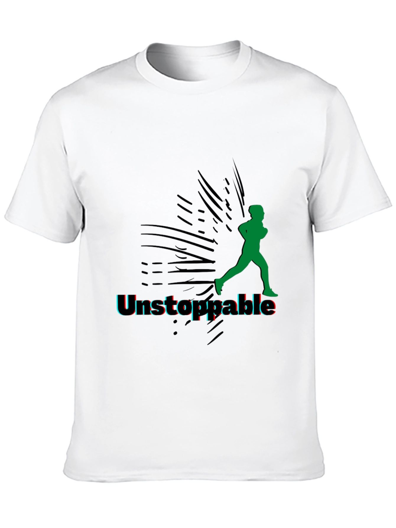 Black Unstoppable Running Graphic Black Tee view 10