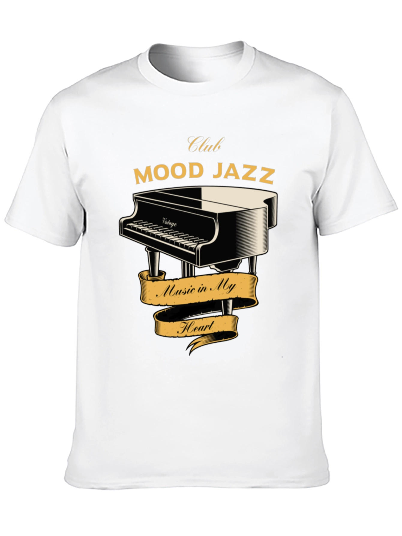Black Mood Jazz Club T-Shirt - Piano Music Lover Tee view 10