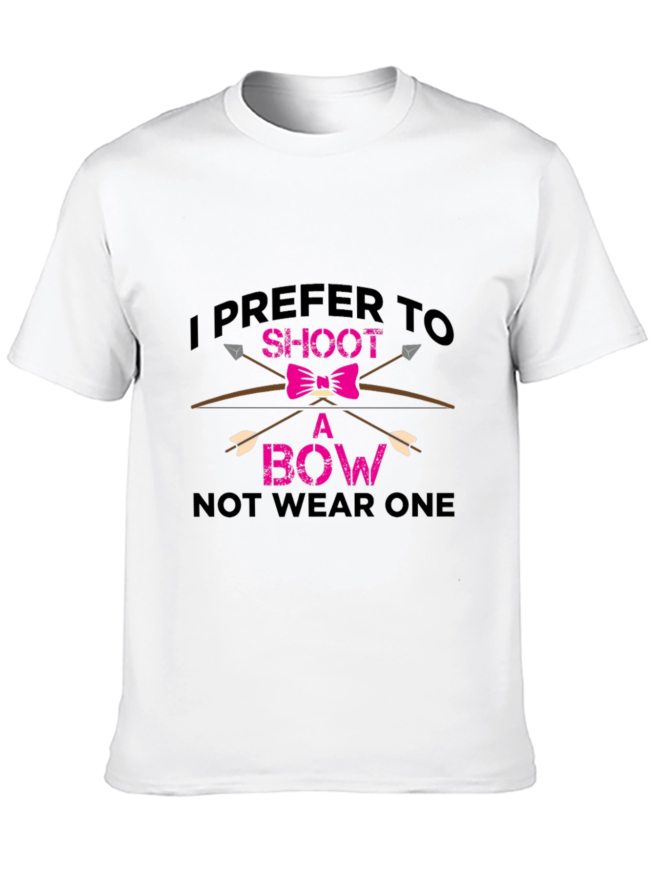 Black I Prefer to Shoot a Bow T-Shirt view 10