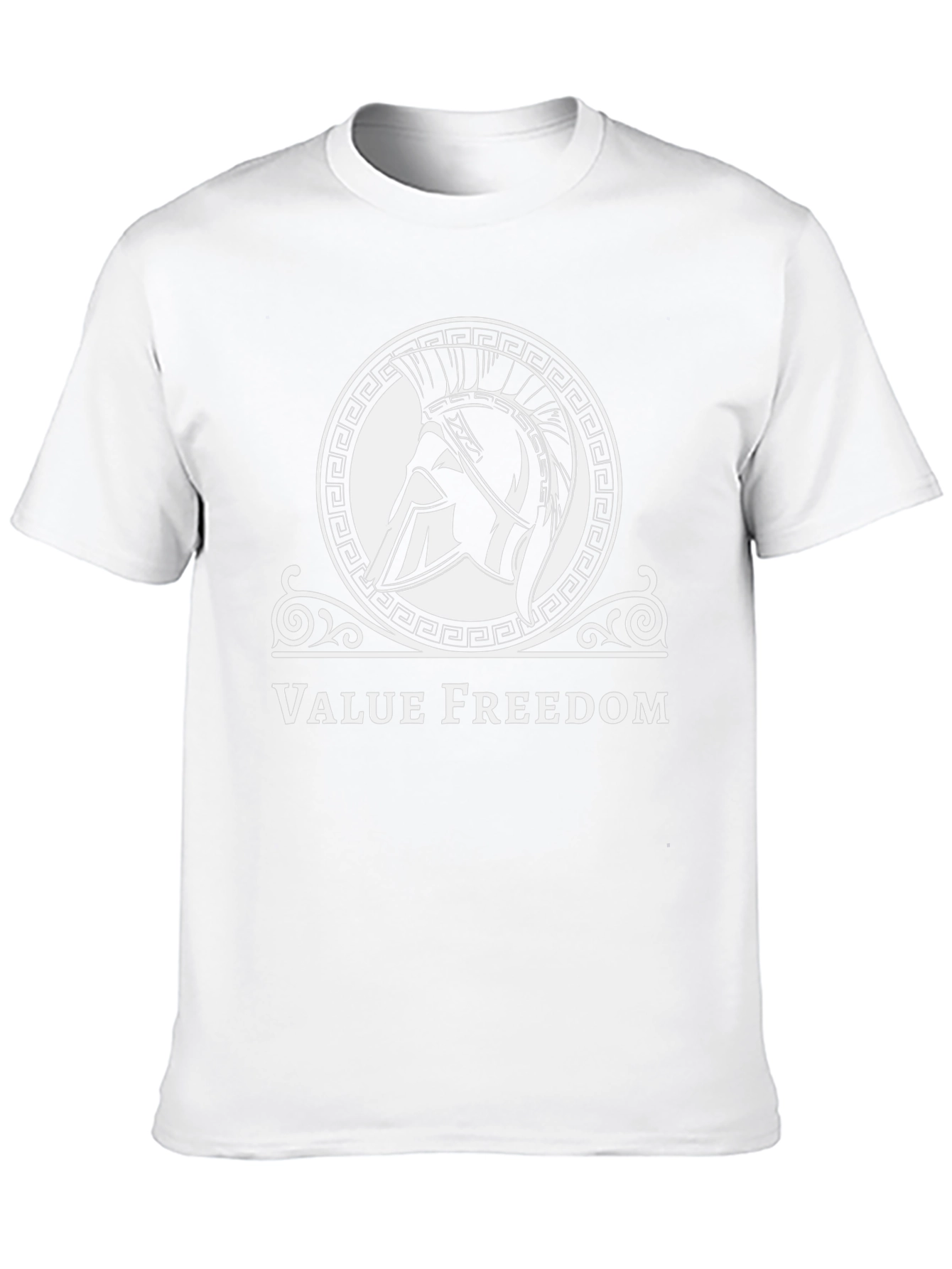 Black Value Freedom Spartan Helmet Graphic T-Shirt view 10