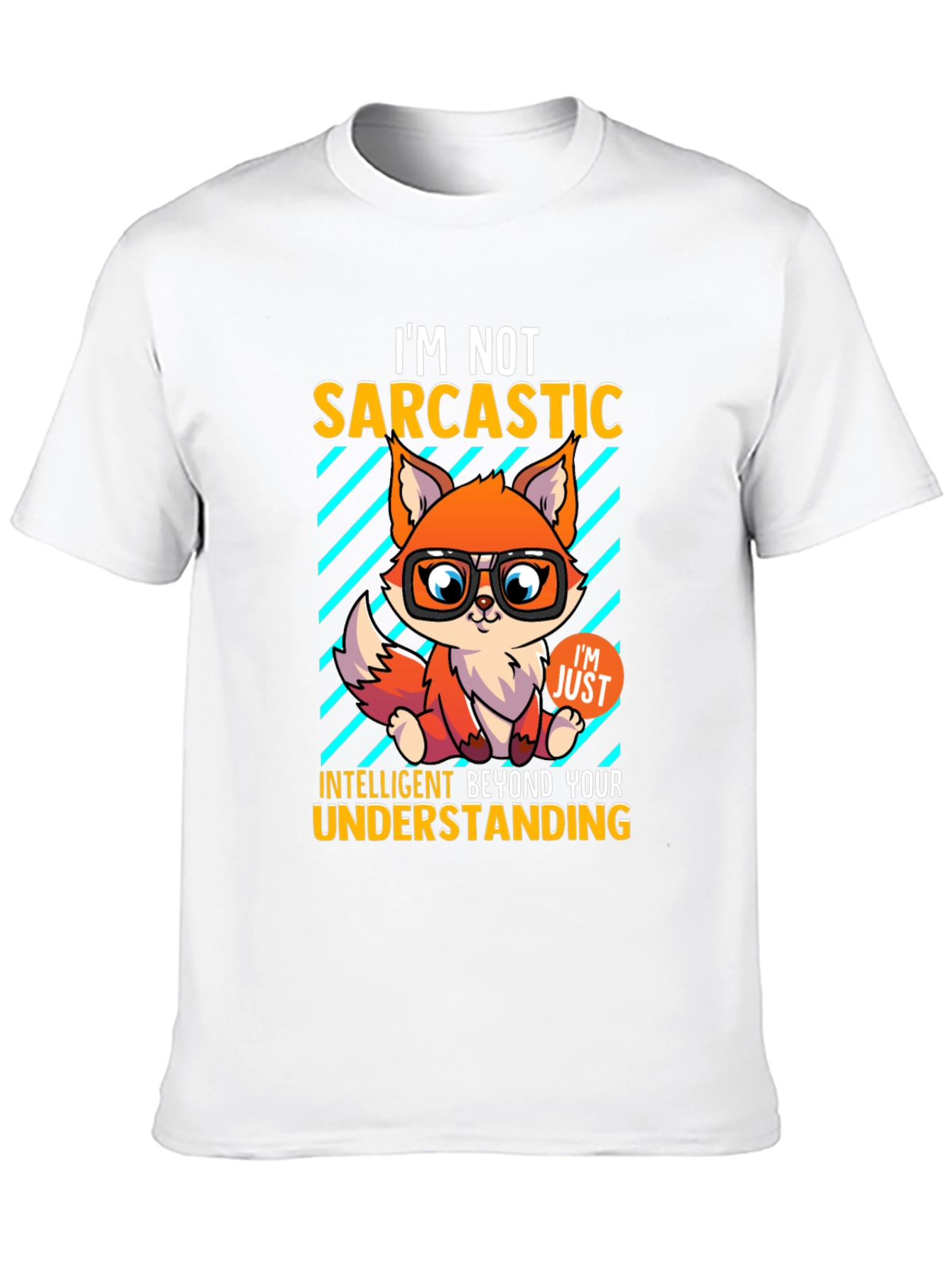 Black Sarcastic Fox Graphic Tee - Intelligent Humor view 10