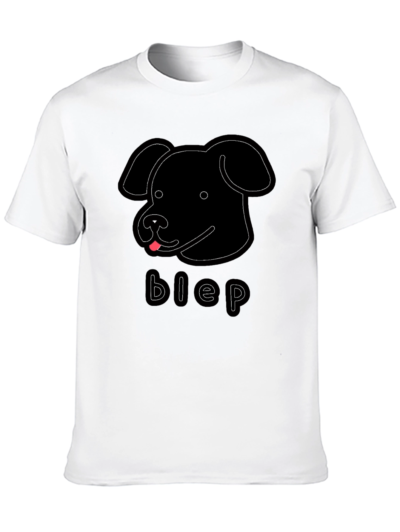 Black Blep Dog Graphic Tee - Men's Black T-Shirt view 10