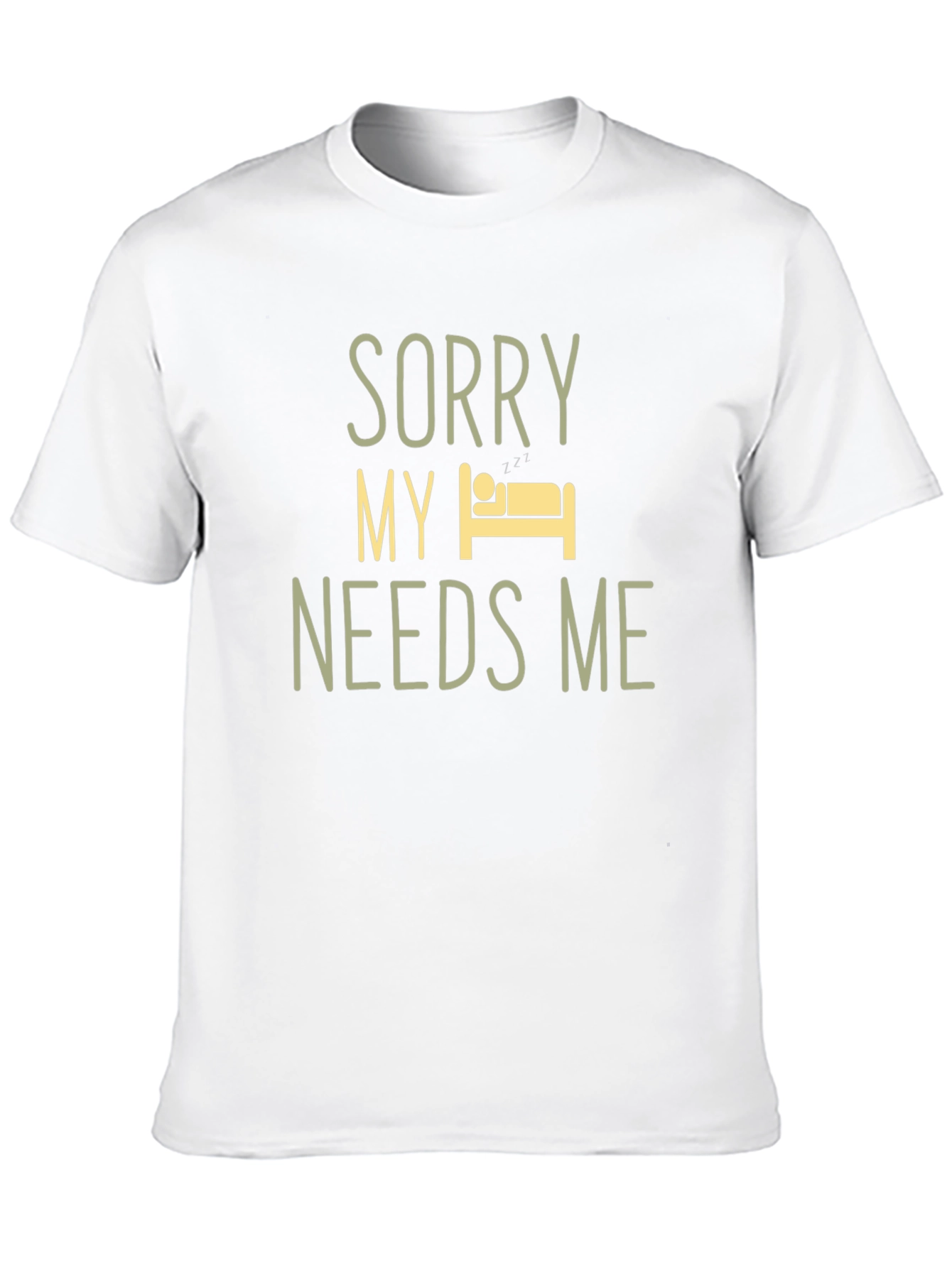 Black Funny Sleepy T-Shirt - Sorry My Bed Needs Me view 10