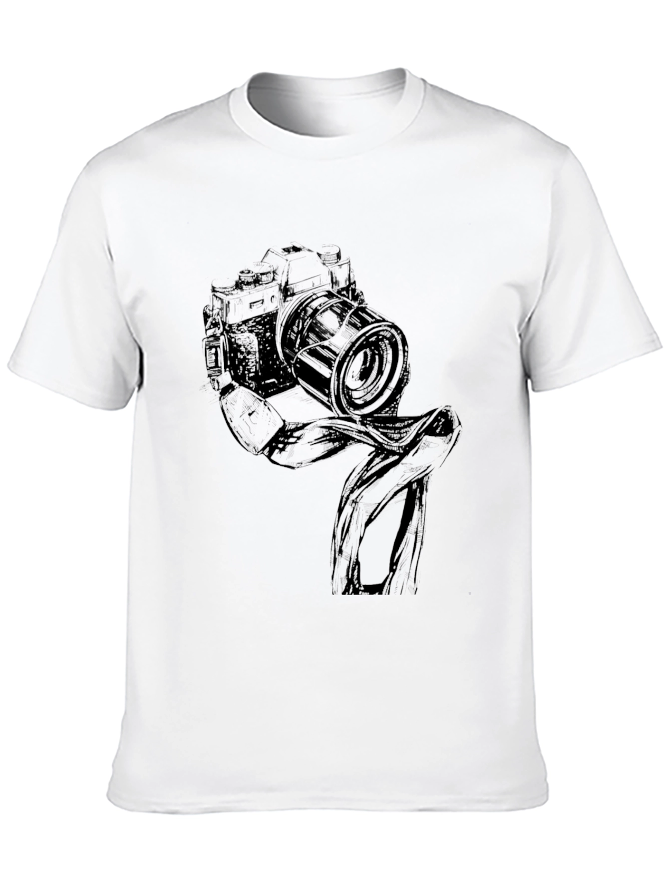 Black Camera Graphic Black T-Shirt view 10