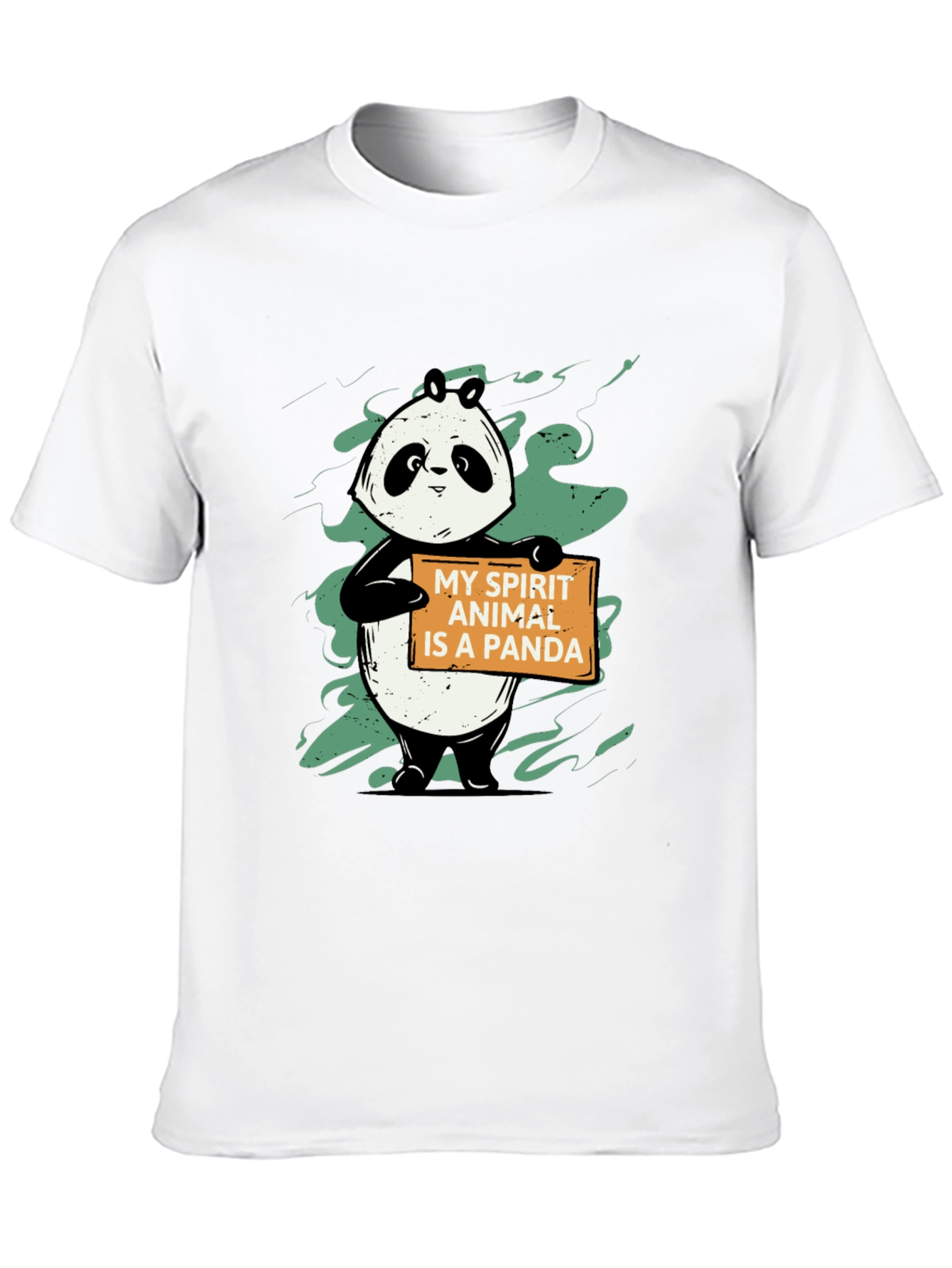 Black Panda Spirit Animal Graphic T-Shirt - Unisex Black Tee view 10