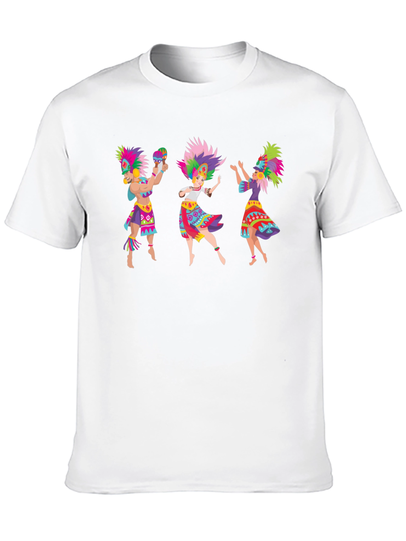 Black Colorful Dancers Graphic Black T-Shirt view 10