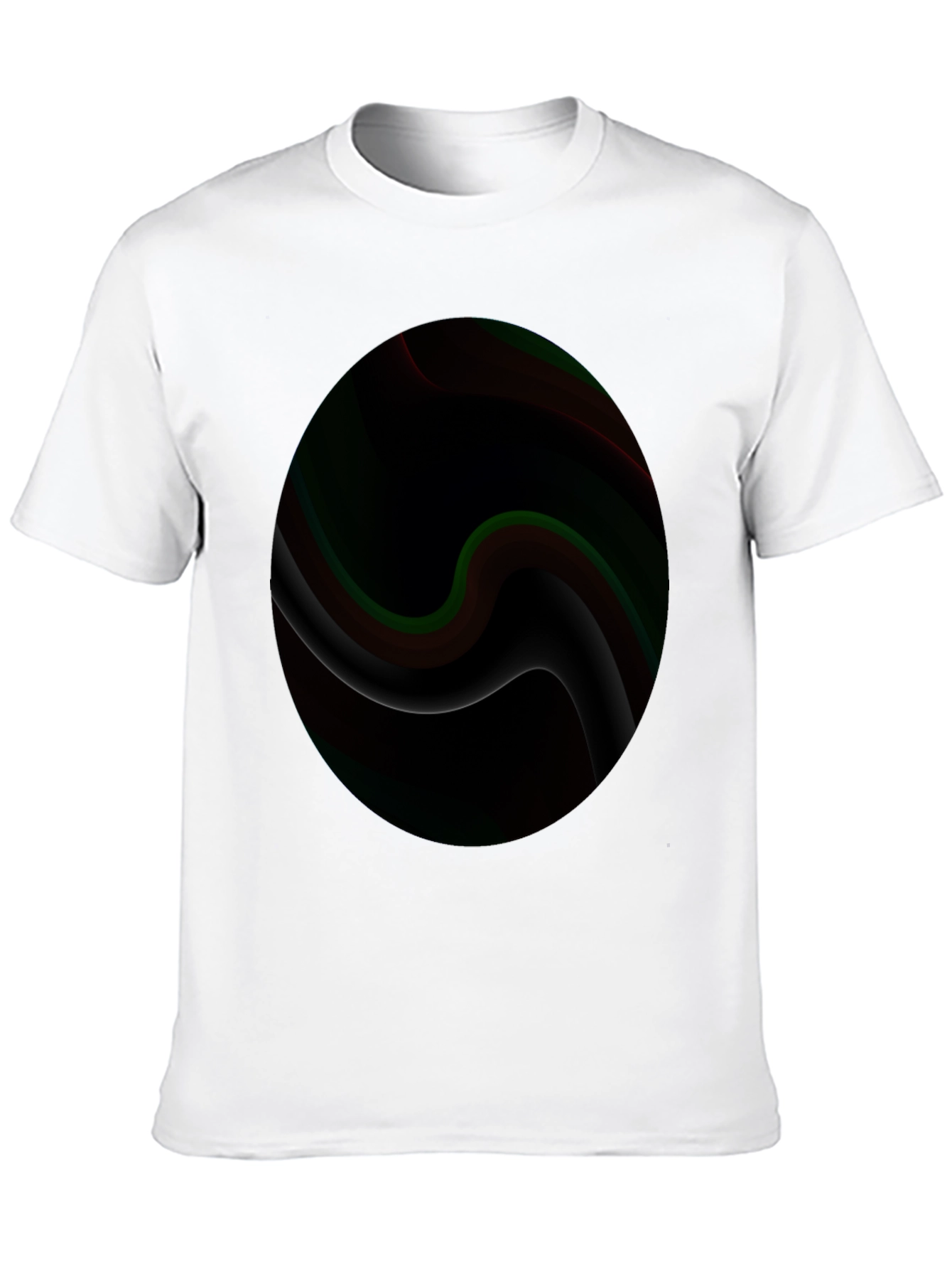 Black Abstract Swirl Graphic T-Shirt - Modern Art Tee view 10