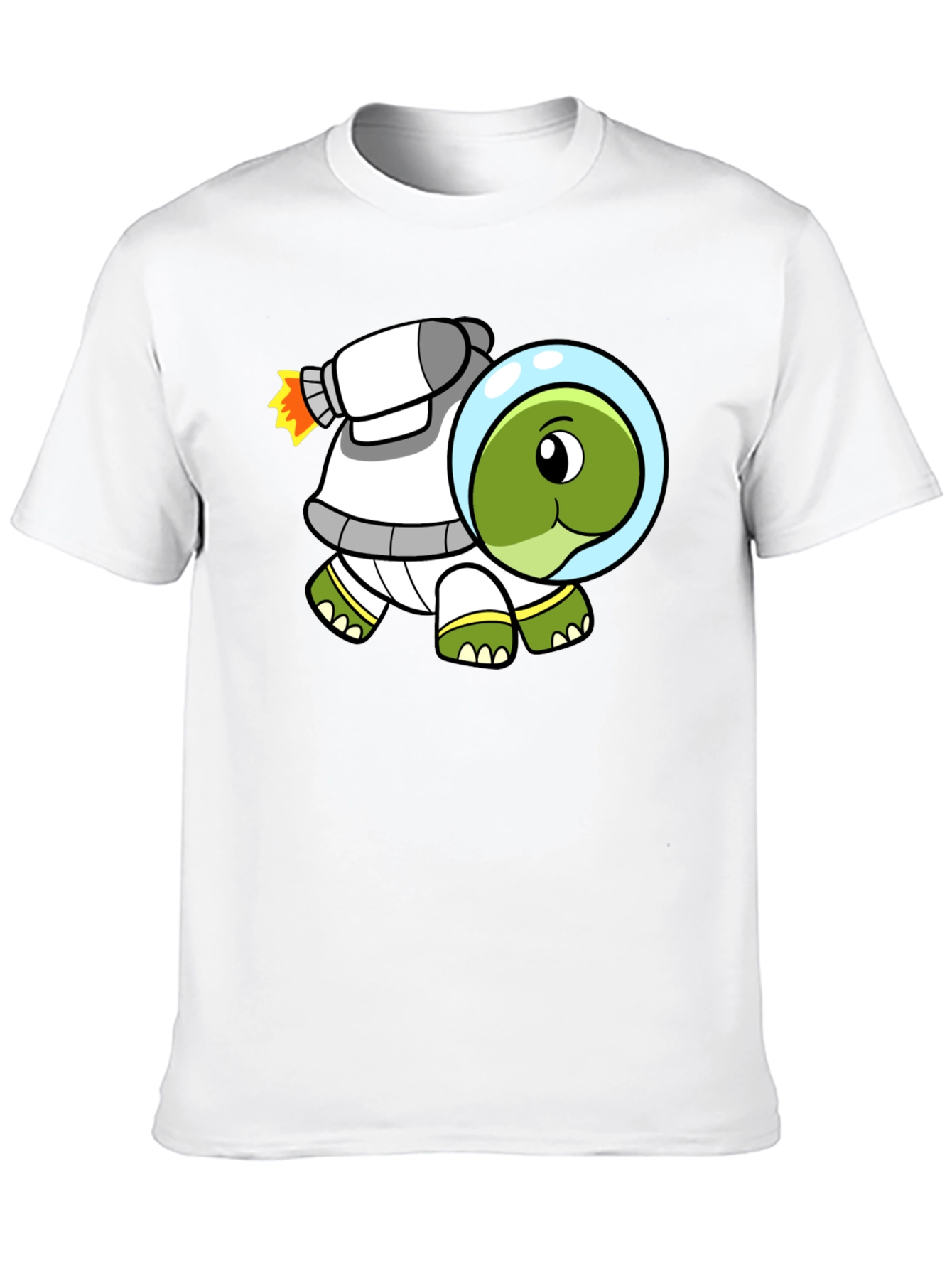 Black Space Turtle T-Shirt - Black Cotton Crew Neck view 10