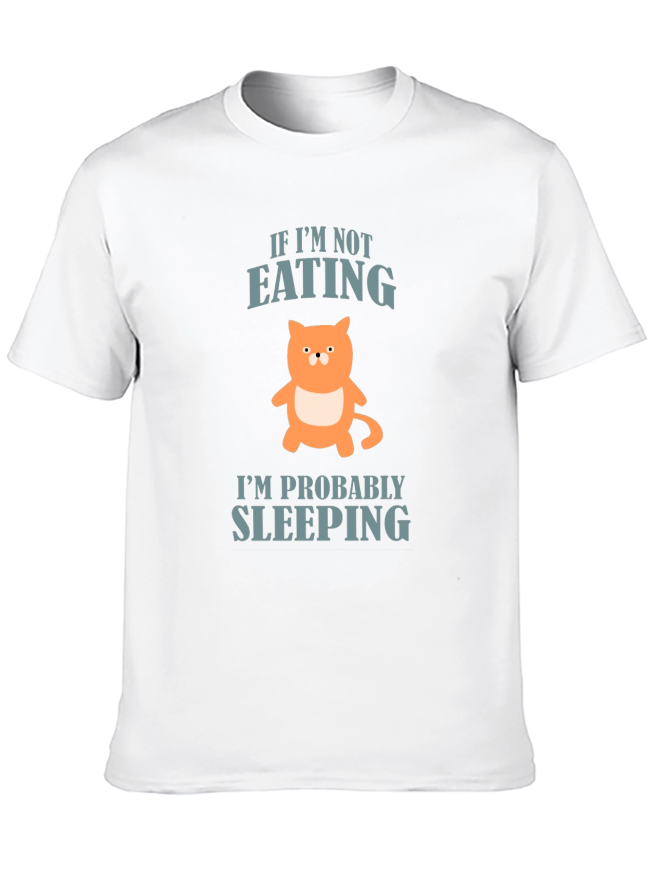 Black Funny Cat Graphic T-Shirt - If I'm Not Eating Sleeping Tee view 10